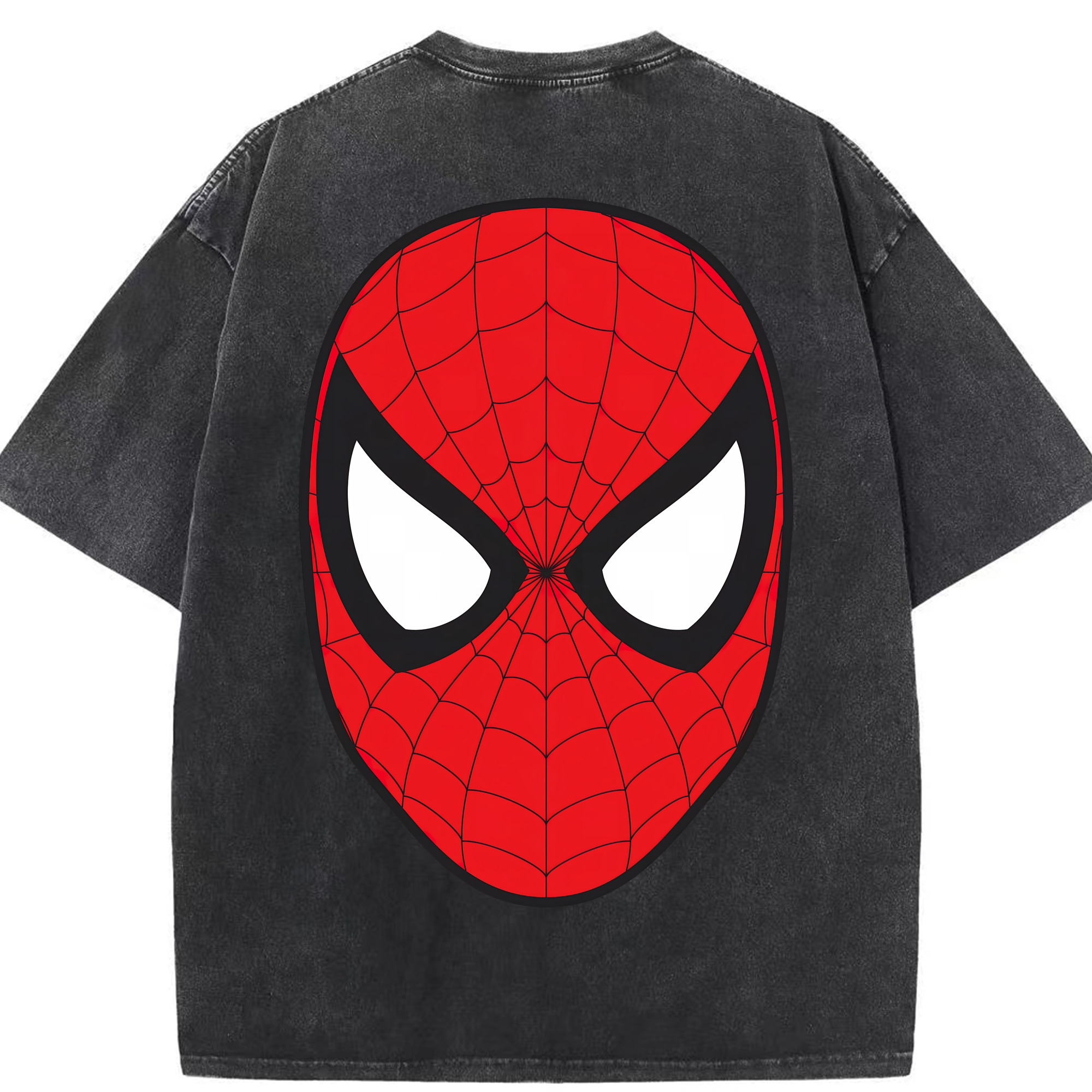 （画像用） Spider Man スパイダーマン 綿100% ヴィンテージ風 半袖Tシャツ（背面プリント）