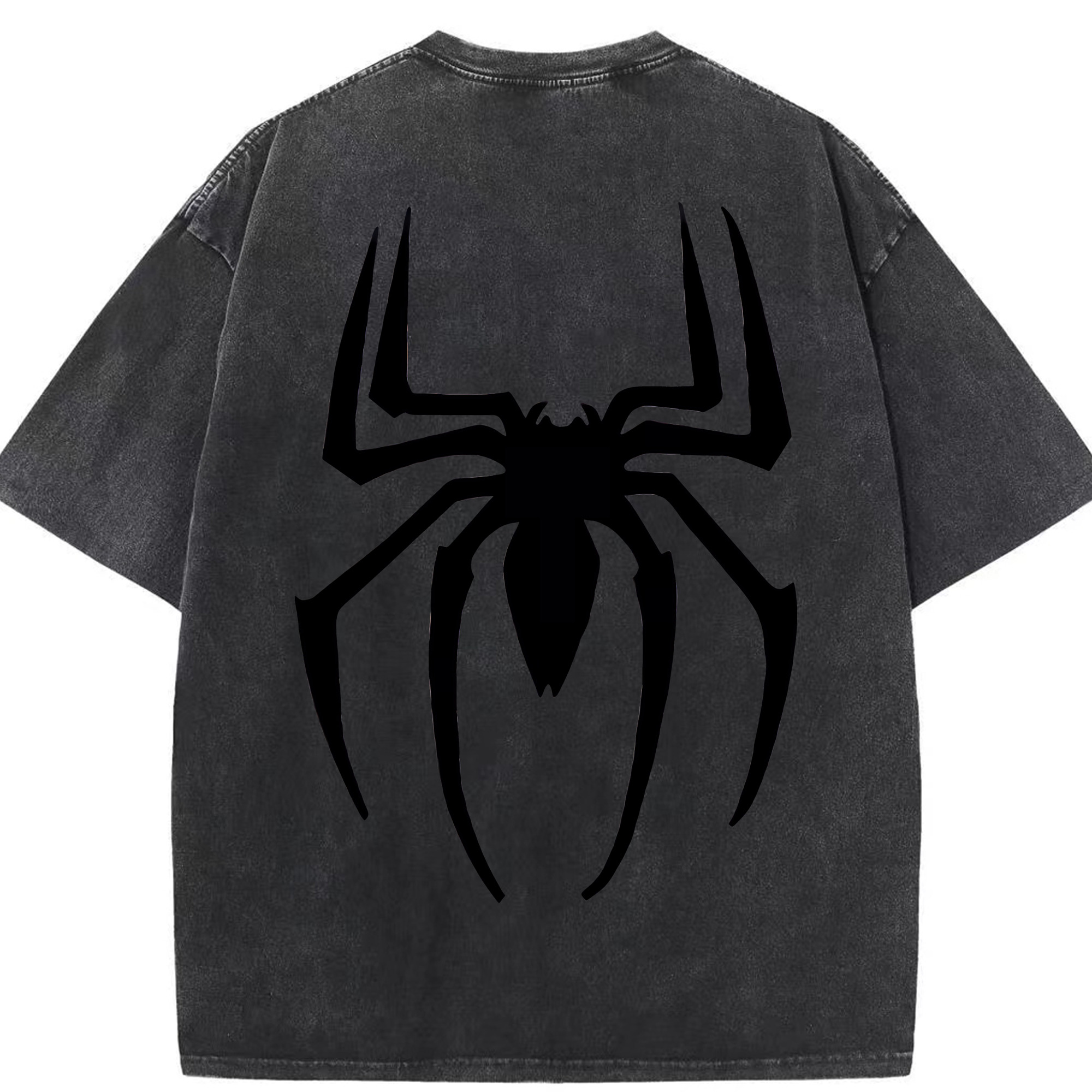 （画像用） Spider Man スパイダーマン 綿100% ヴィンテージ風 半袖Tシャツ（背面プリント）