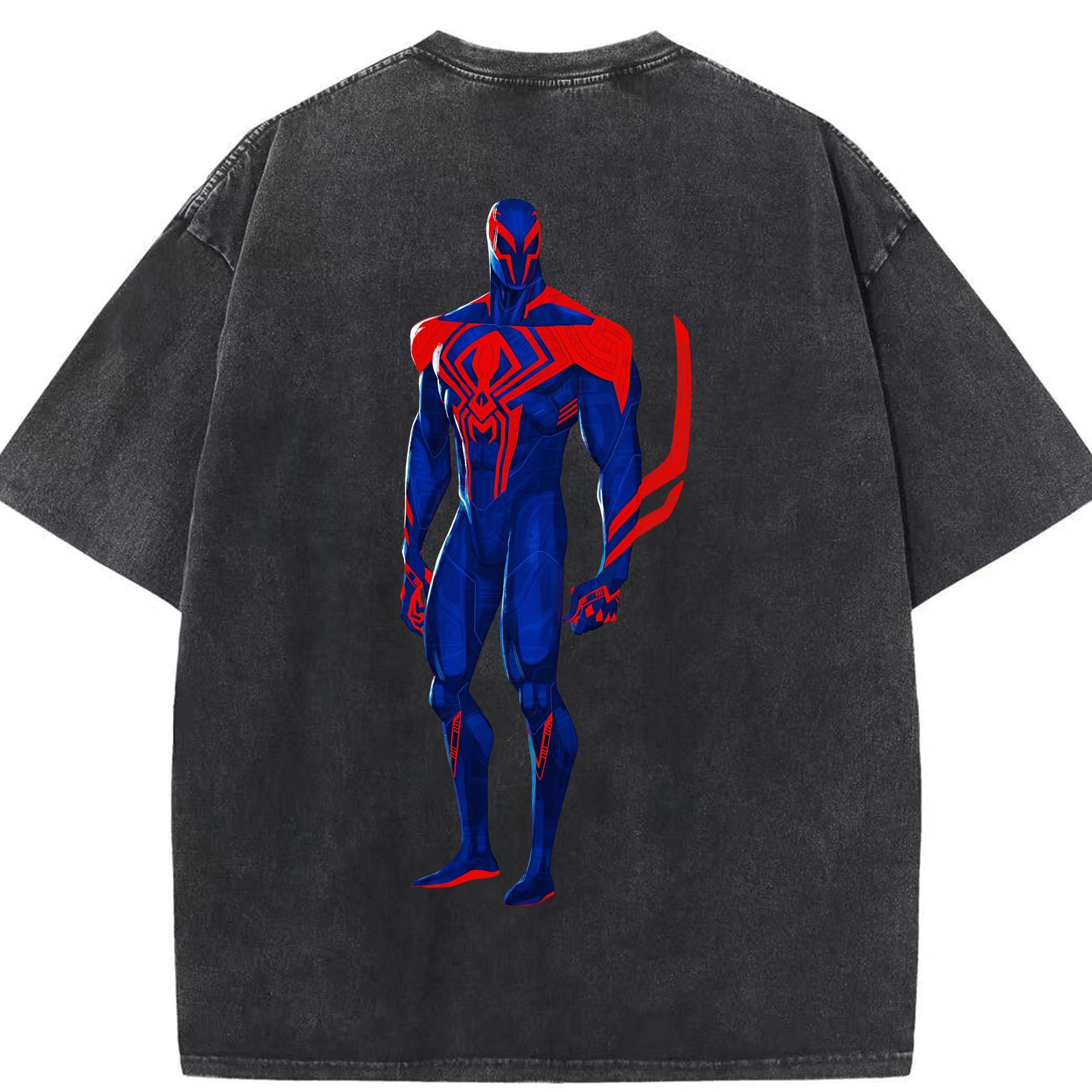 （画像用） Spider Man スパイダーマン 綿100% ヴィンテージ風 半袖Tシャツ（背面プリント）