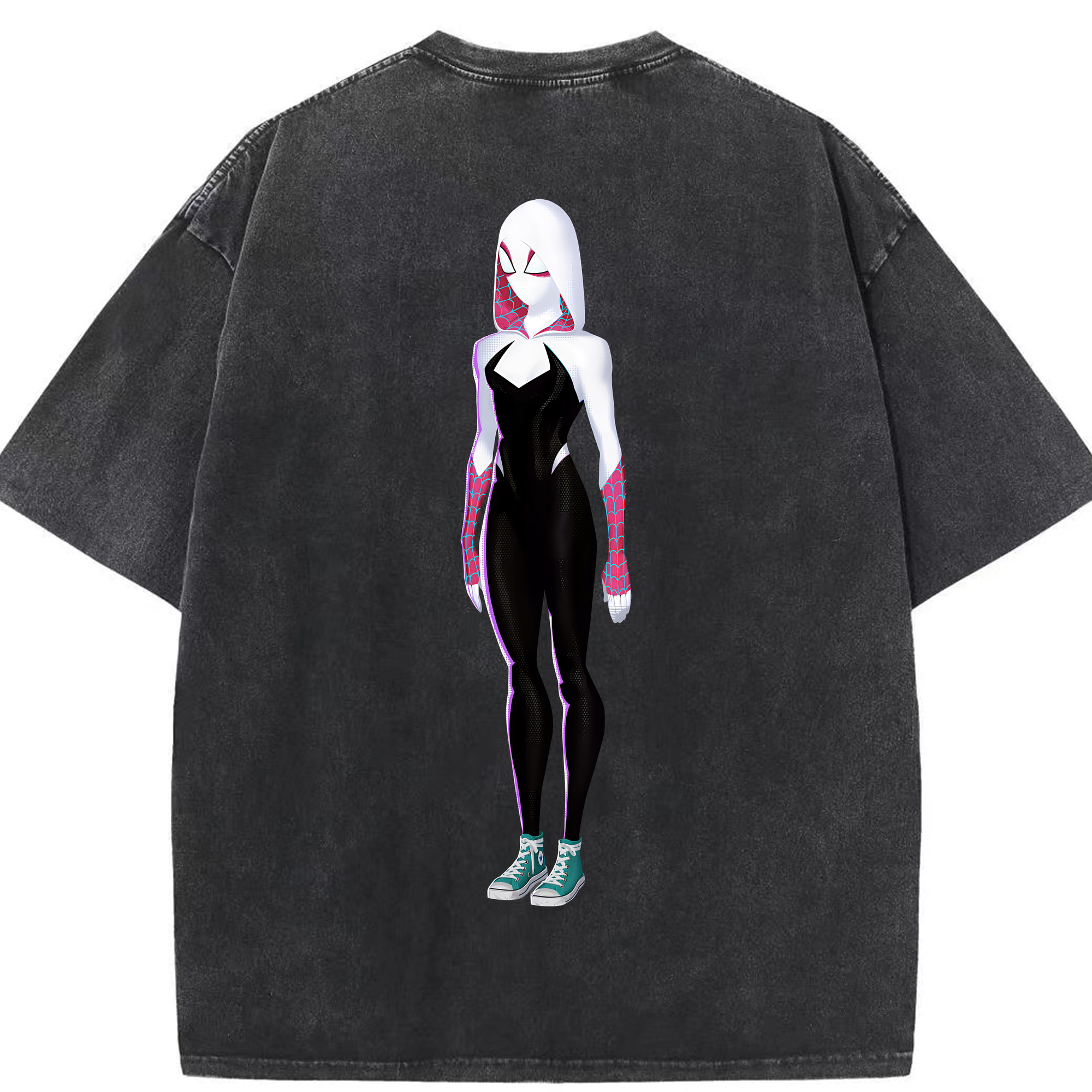 （画像用） Spider Man スパイダーマン 綿100% ヴィンテージ風 半袖Tシャツ（背面プリント）