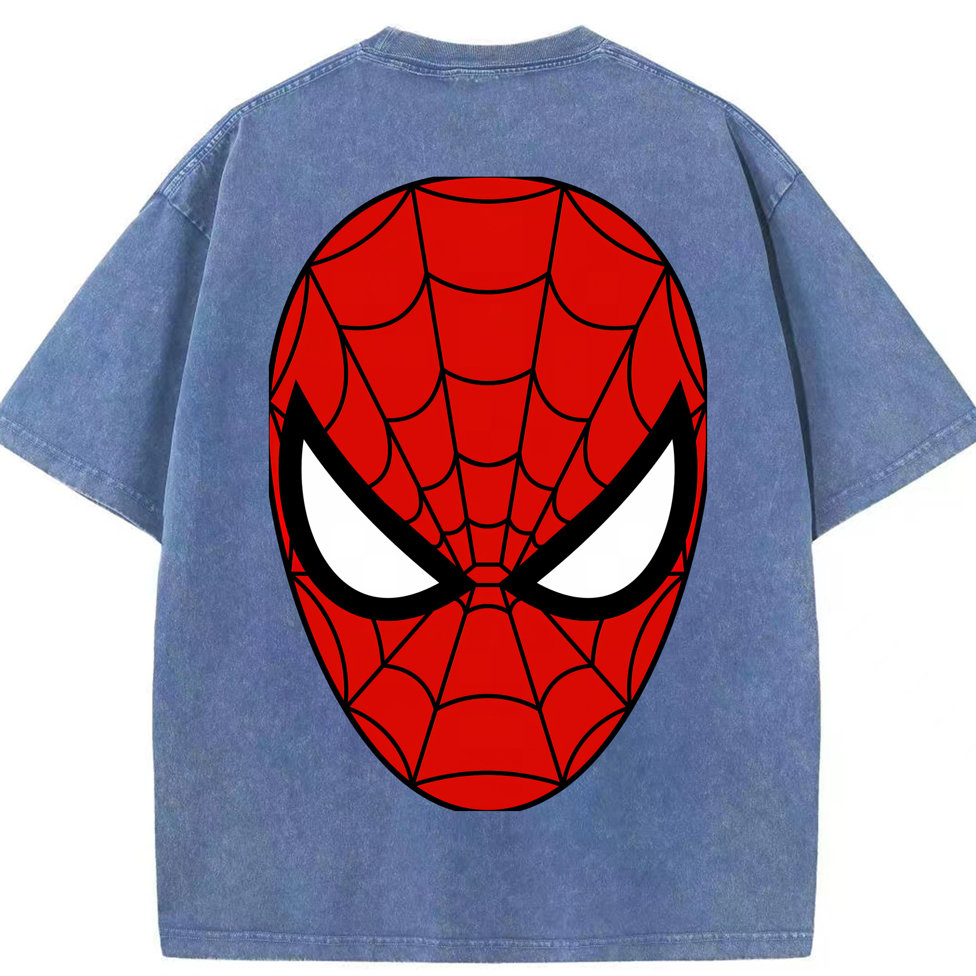 （画像用） Spider Man スパイダーマン 綿100% ヴィンテージ風 半袖Tシャツ（背面プリント）