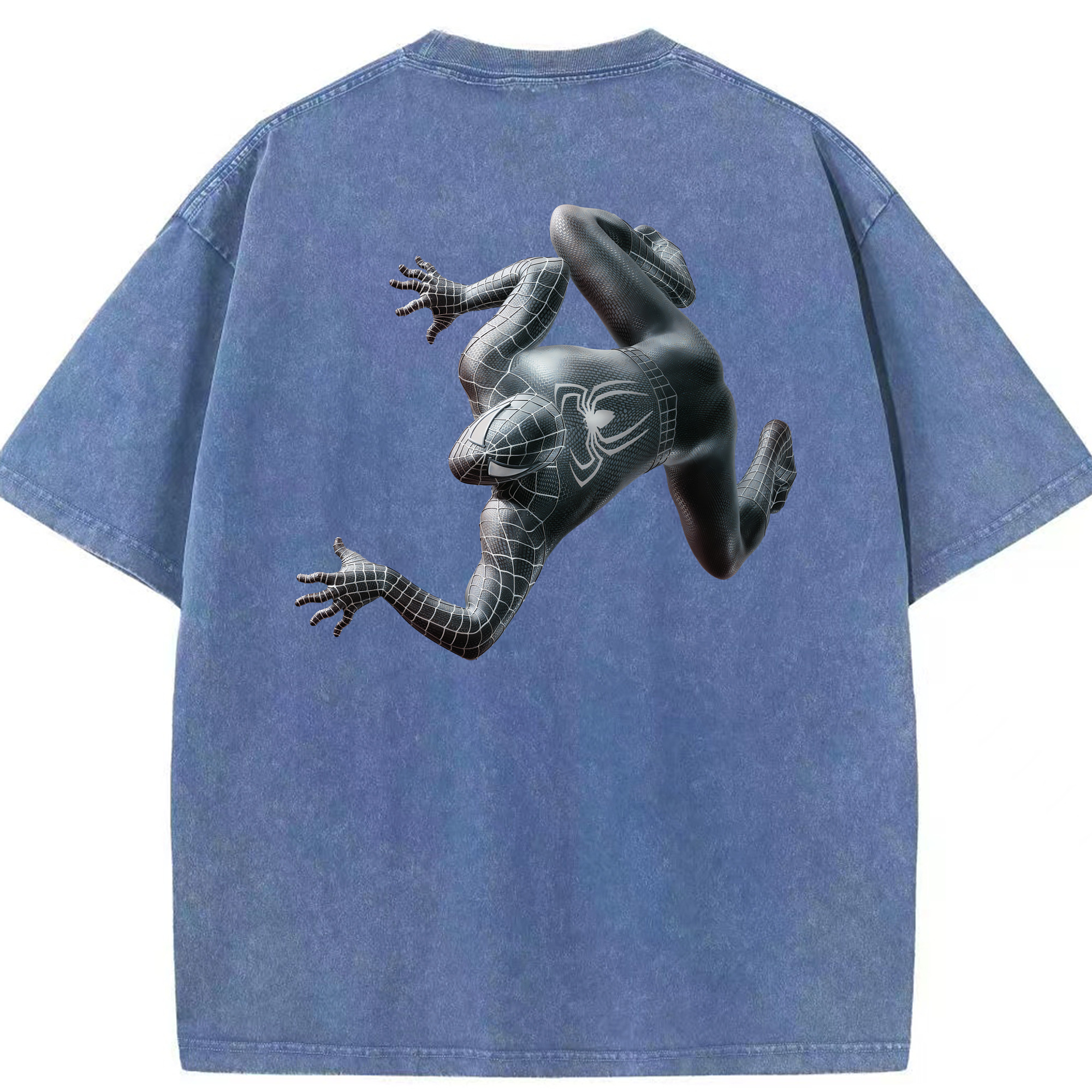 （画像用） Spider Man スパイダーマン 綿100% ヴィンテージ風 半袖Tシャツ（背面プリント）