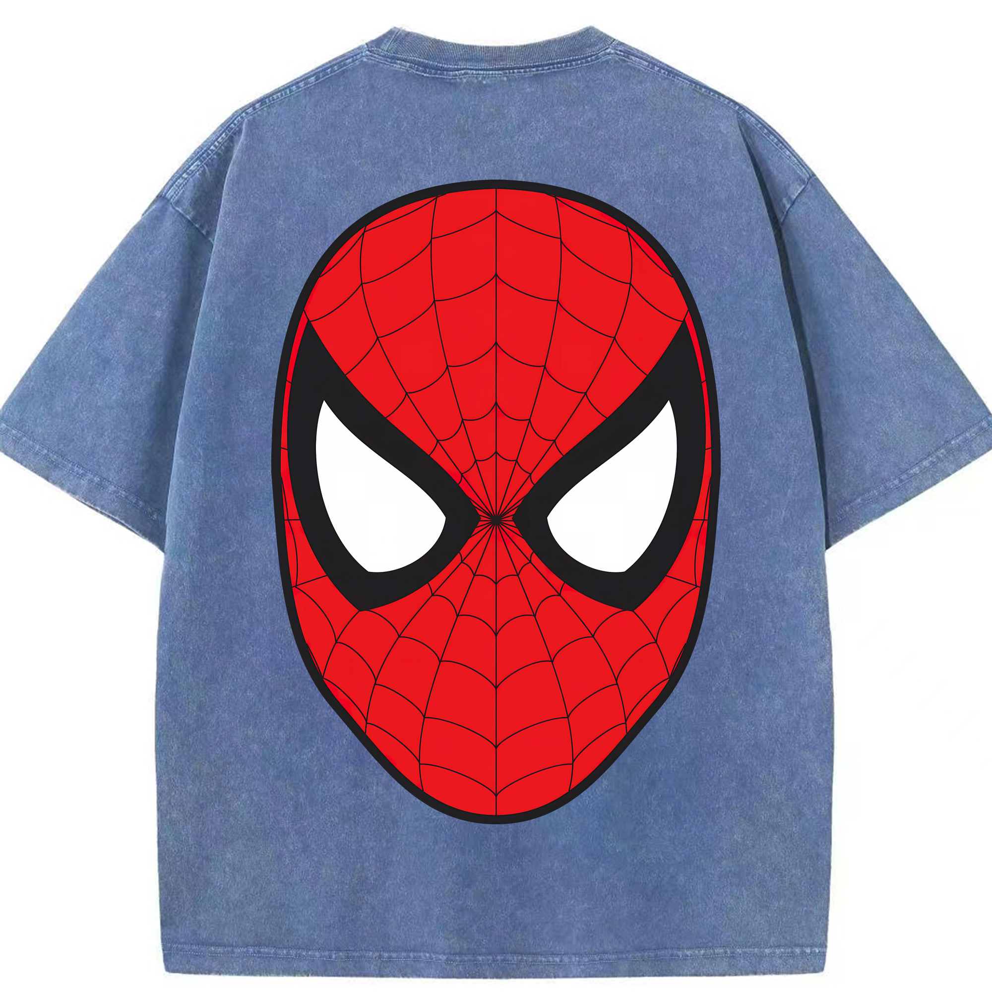 （画像用） Spider Man スパイダーマン 綿100% ヴィンテージ風 半袖Tシャツ（背面プリント）