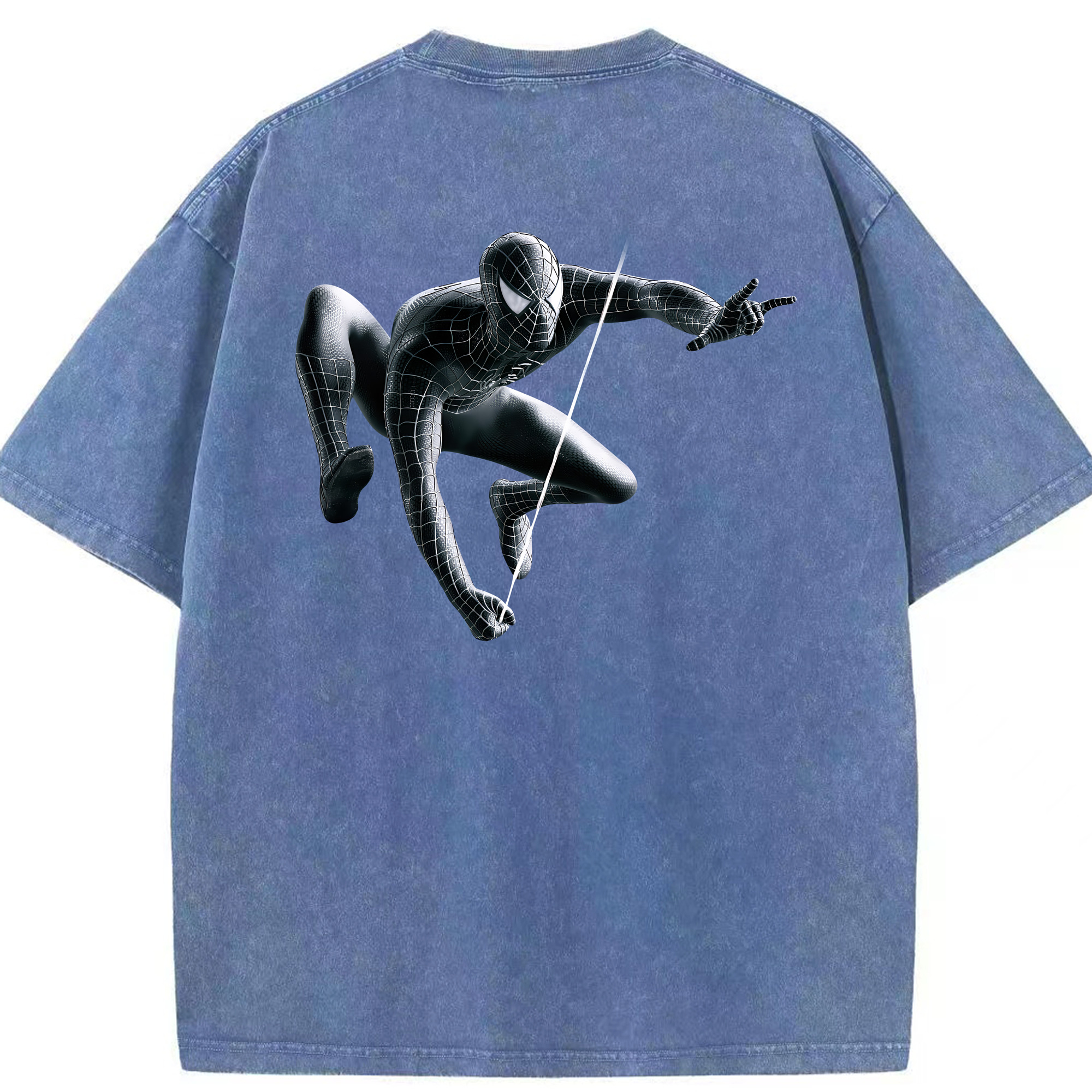 （画像用） Spider Man スパイダーマン 綿100% ヴィンテージ風 半袖Tシャツ（背面プリント）