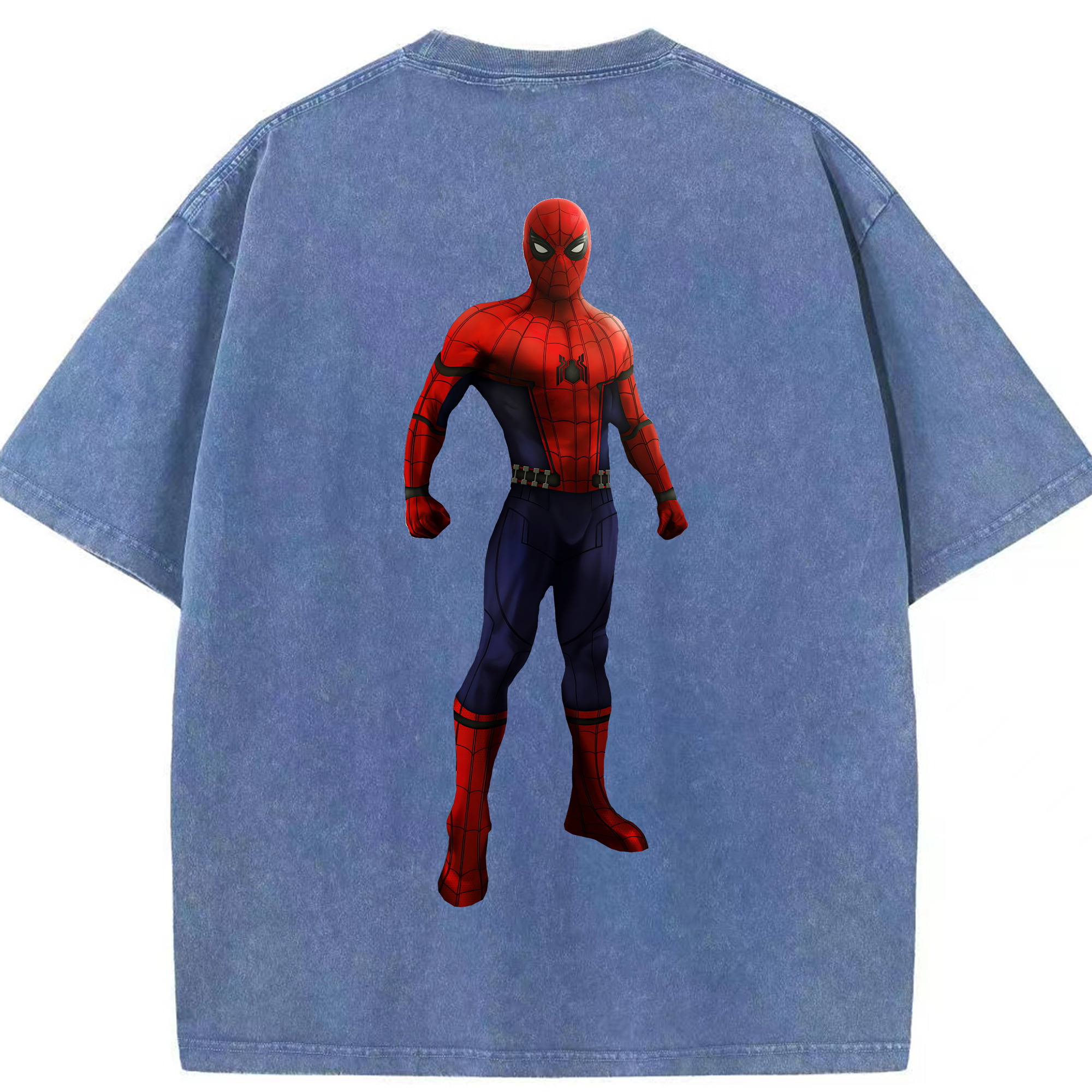 （画像用） Spider Man スパイダーマン 綿100% ヴィンテージ風 半袖Tシャツ（背面プリント）