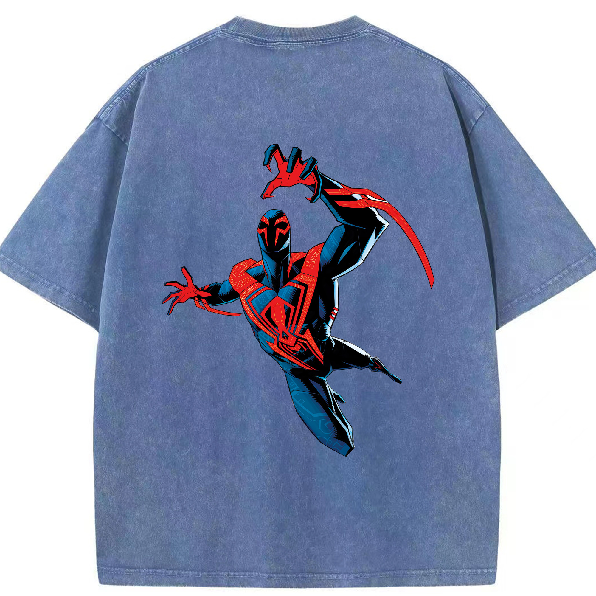 （画像用） Spider Man スパイダーマン 綿100% ヴィンテージ風 半袖Tシャツ（背面プリント）