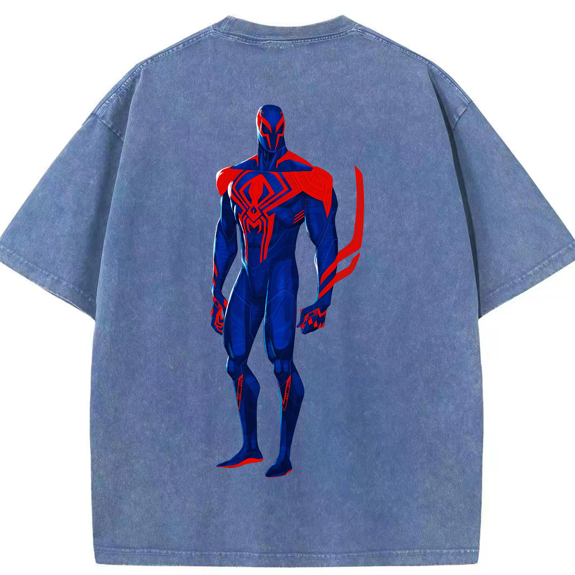 （画像用） Spider Man スパイダーマン 綿100% ヴィンテージ風 半袖Tシャツ（背面プリント）