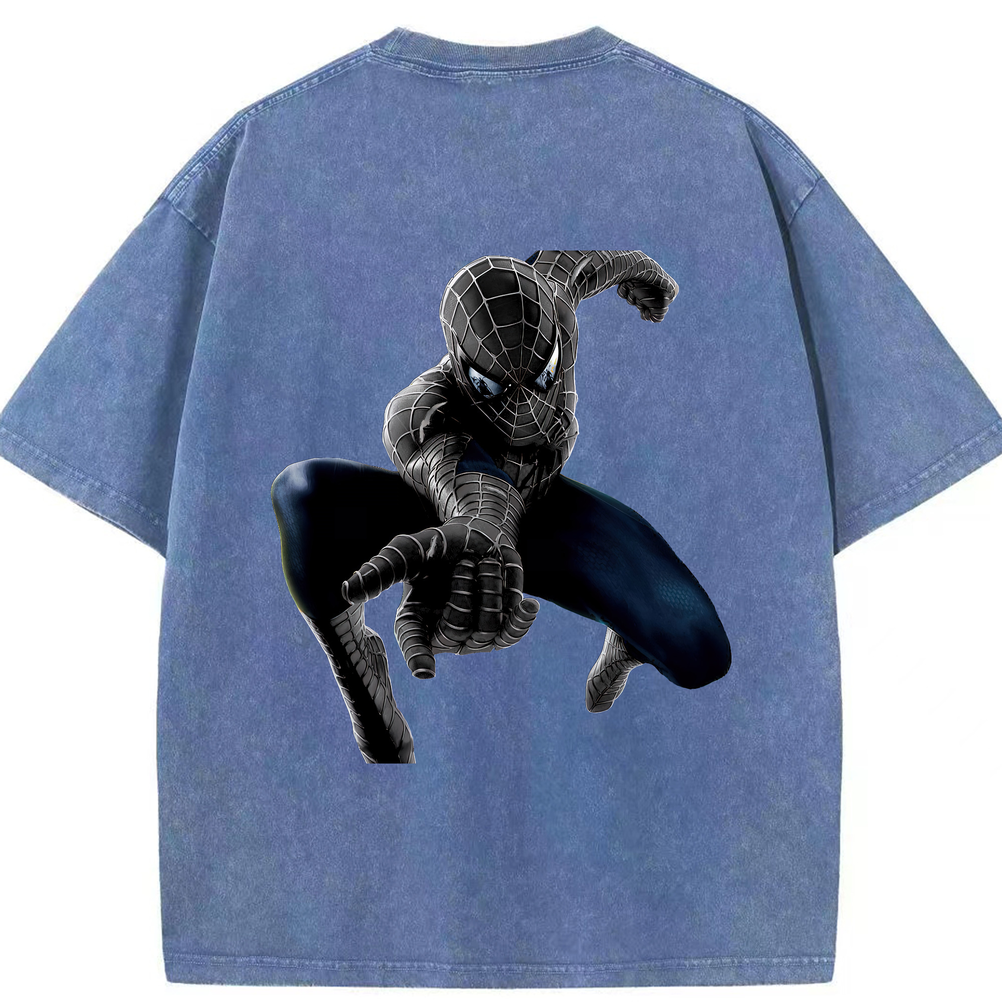Spider Man スパイダーマン 綿100% ヴィンテージ風 半袖Tシャツ（背面プリント）