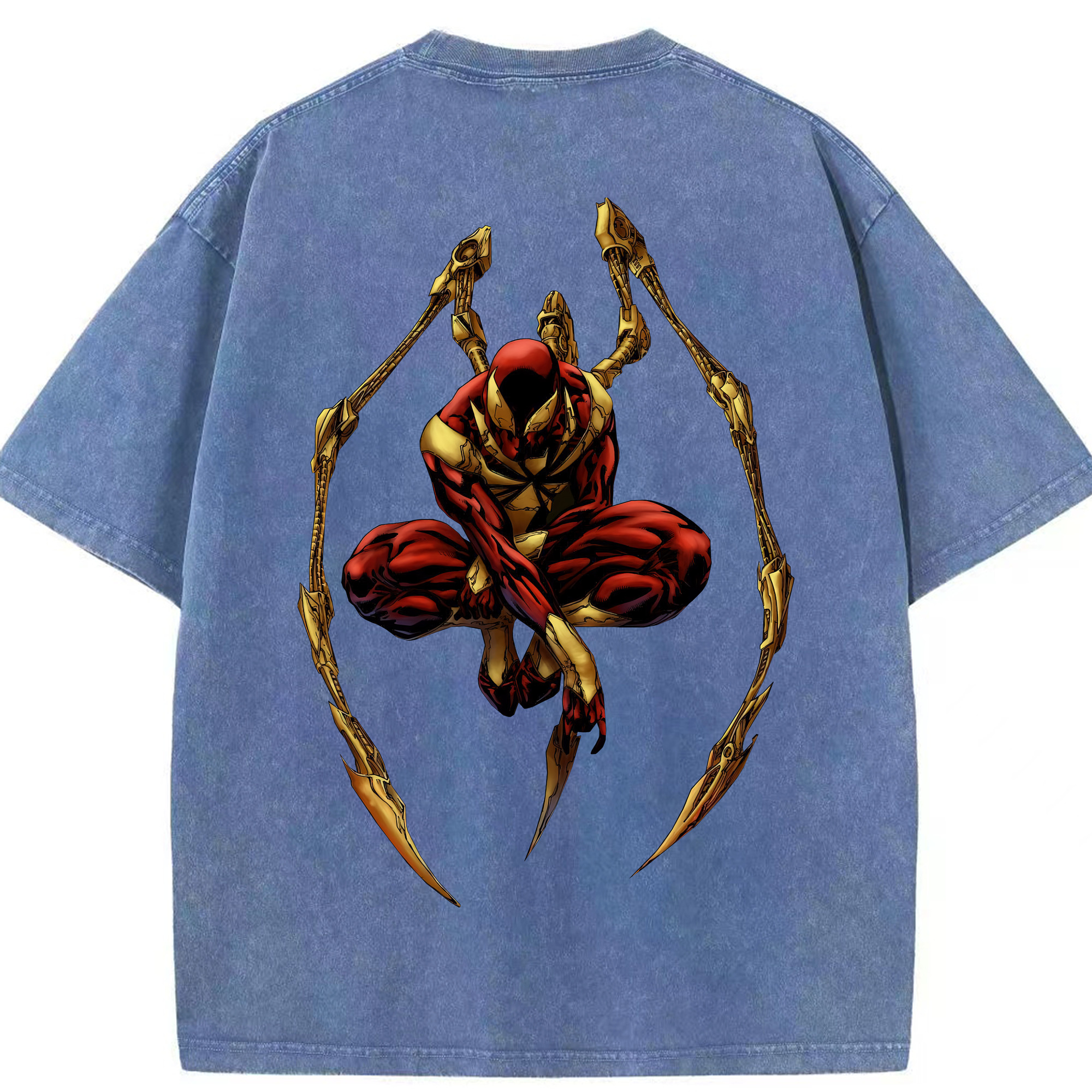 （画像用） Spider Man スパイダーマン 綿100% ヴィンテージ風 半袖Tシャツ（背面プリント）