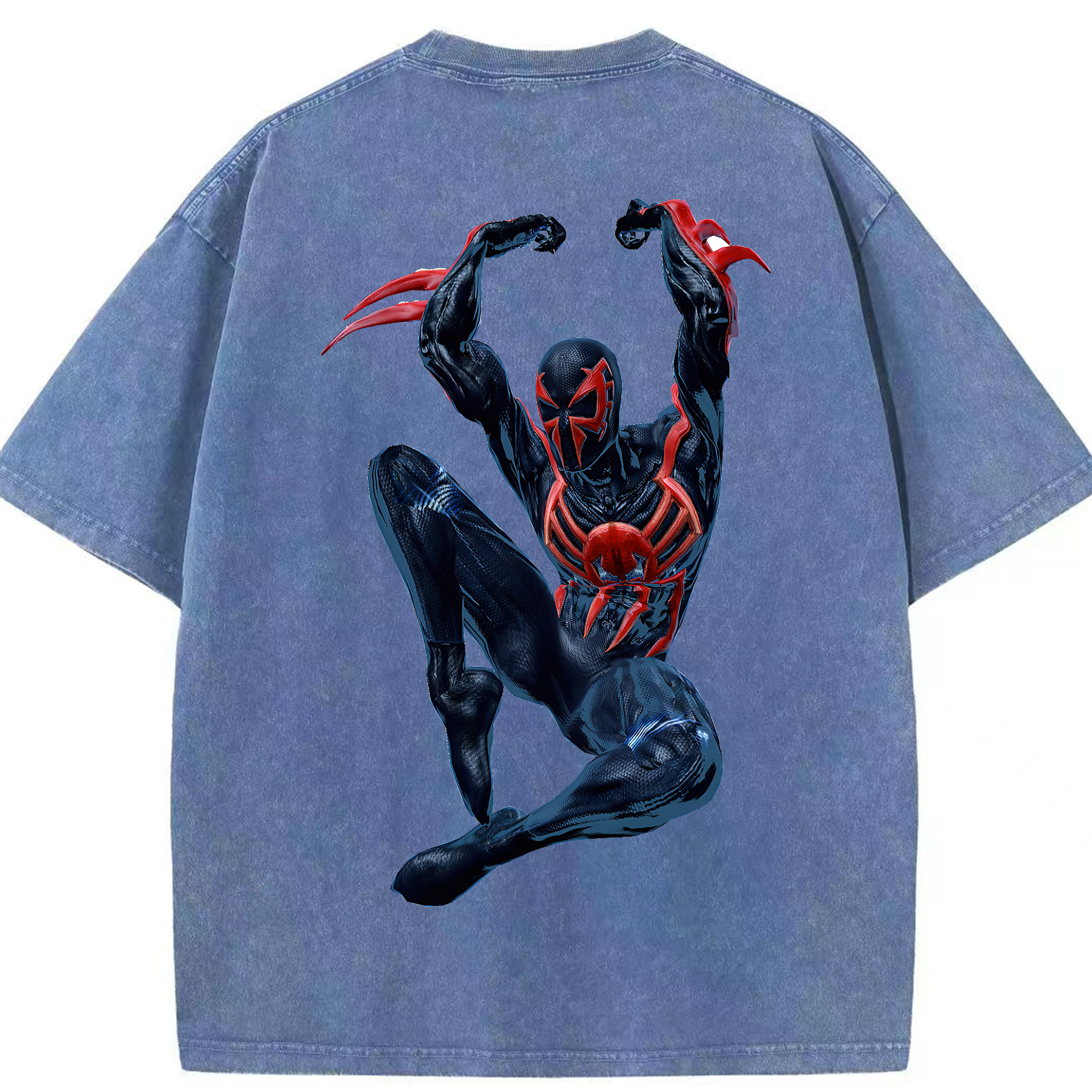 （画像用） Spider Man スパイダーマン 綿100% ヴィンテージ風 半袖Tシャツ（背面プリント）