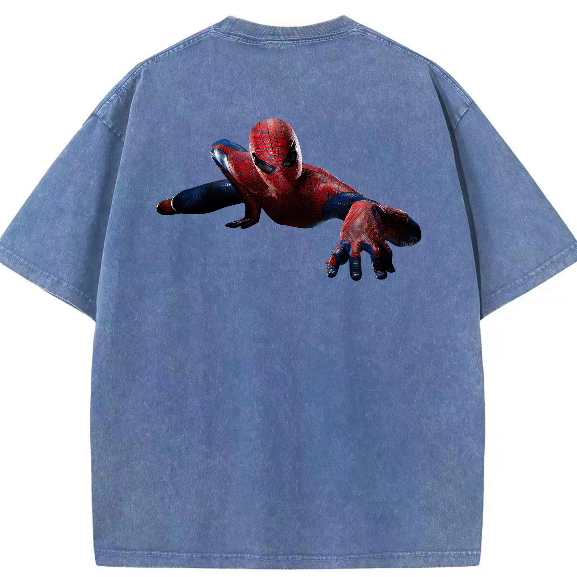 （画像用） Spider Man スパイダーマン 綿100% ヴィンテージ風 半袖Tシャツ（背面プリント）