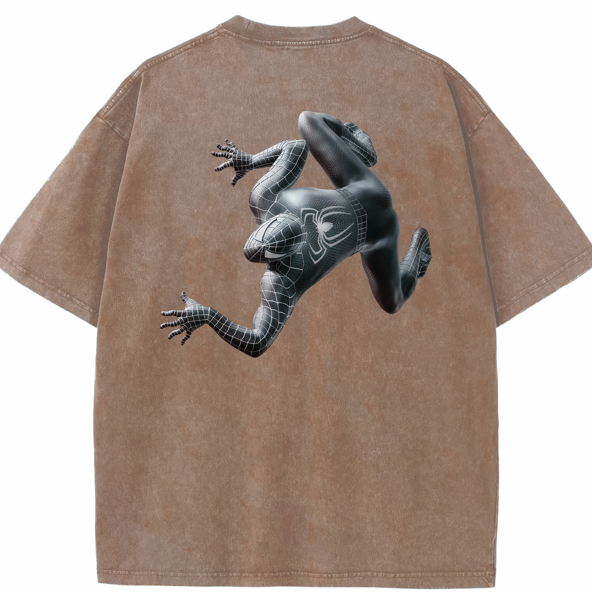 （画像用） Spider Man スパイダーマン 綿100% ヴィンテージ風 半袖Tシャツ（背面プリント）