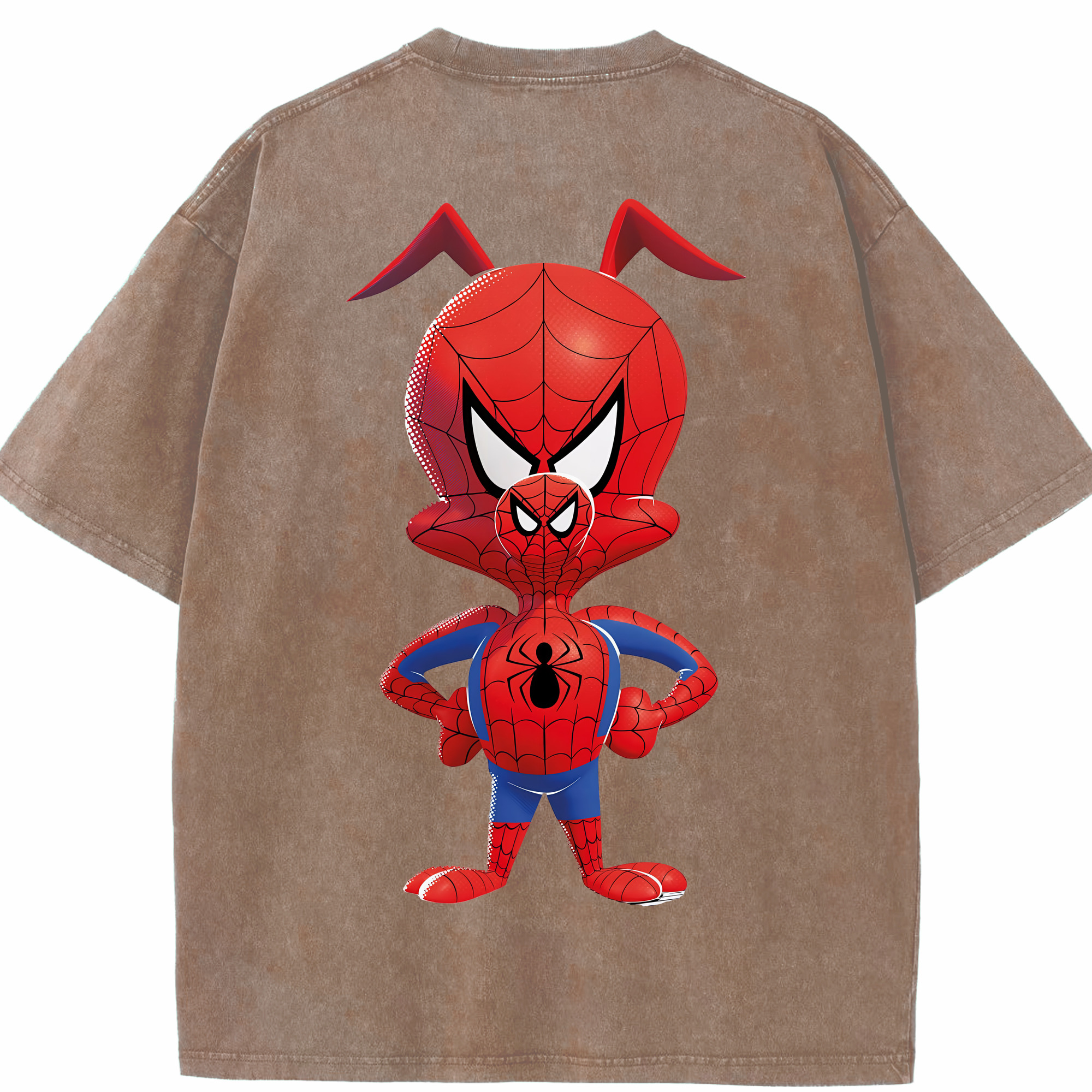 （画像用） Spider Man スパイダーマン 綿100% ヴィンテージ風 半袖Tシャツ（背面プリント）