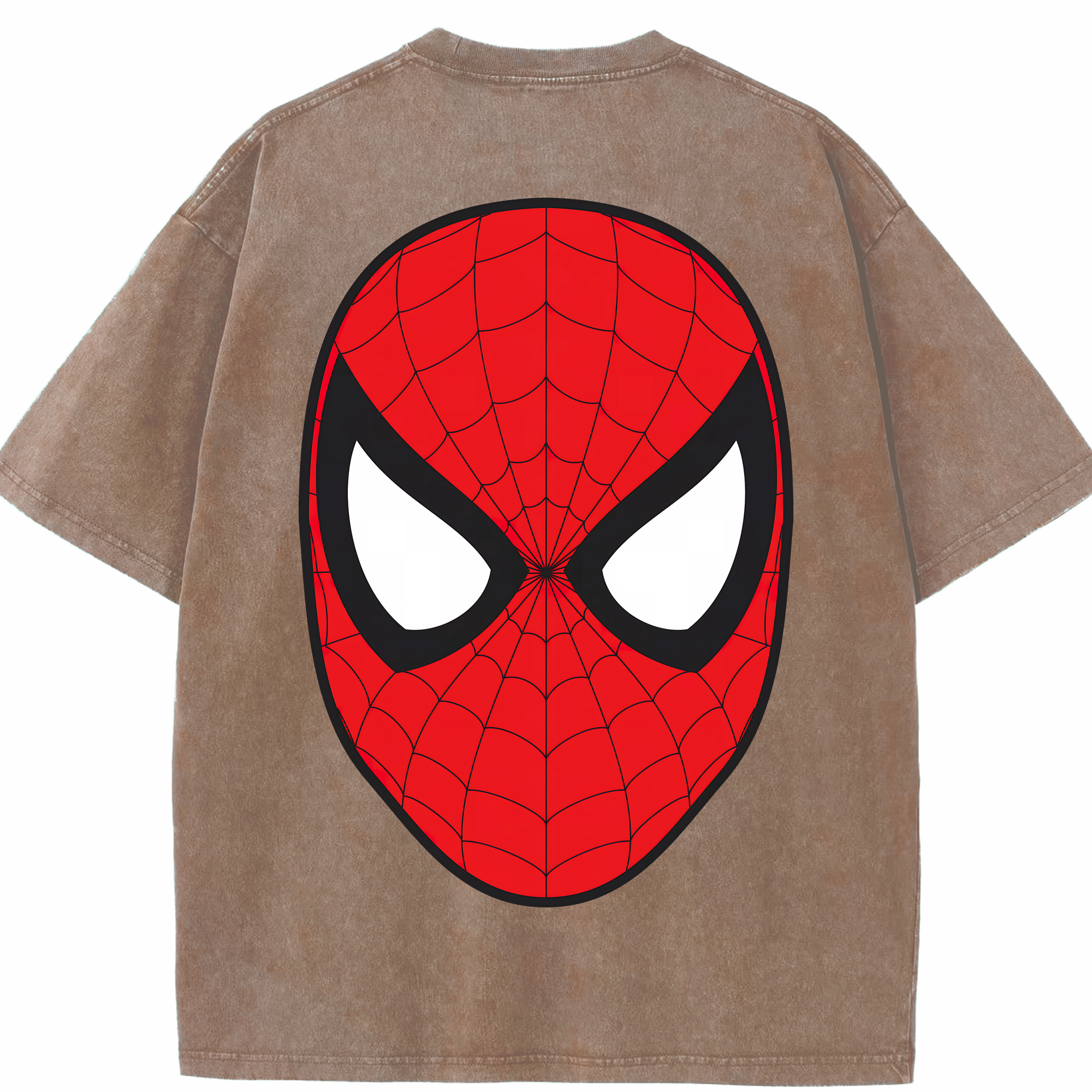 （画像用） Spider Man スパイダーマン 綿100% ヴィンテージ風 半袖Tシャツ（背面プリント）