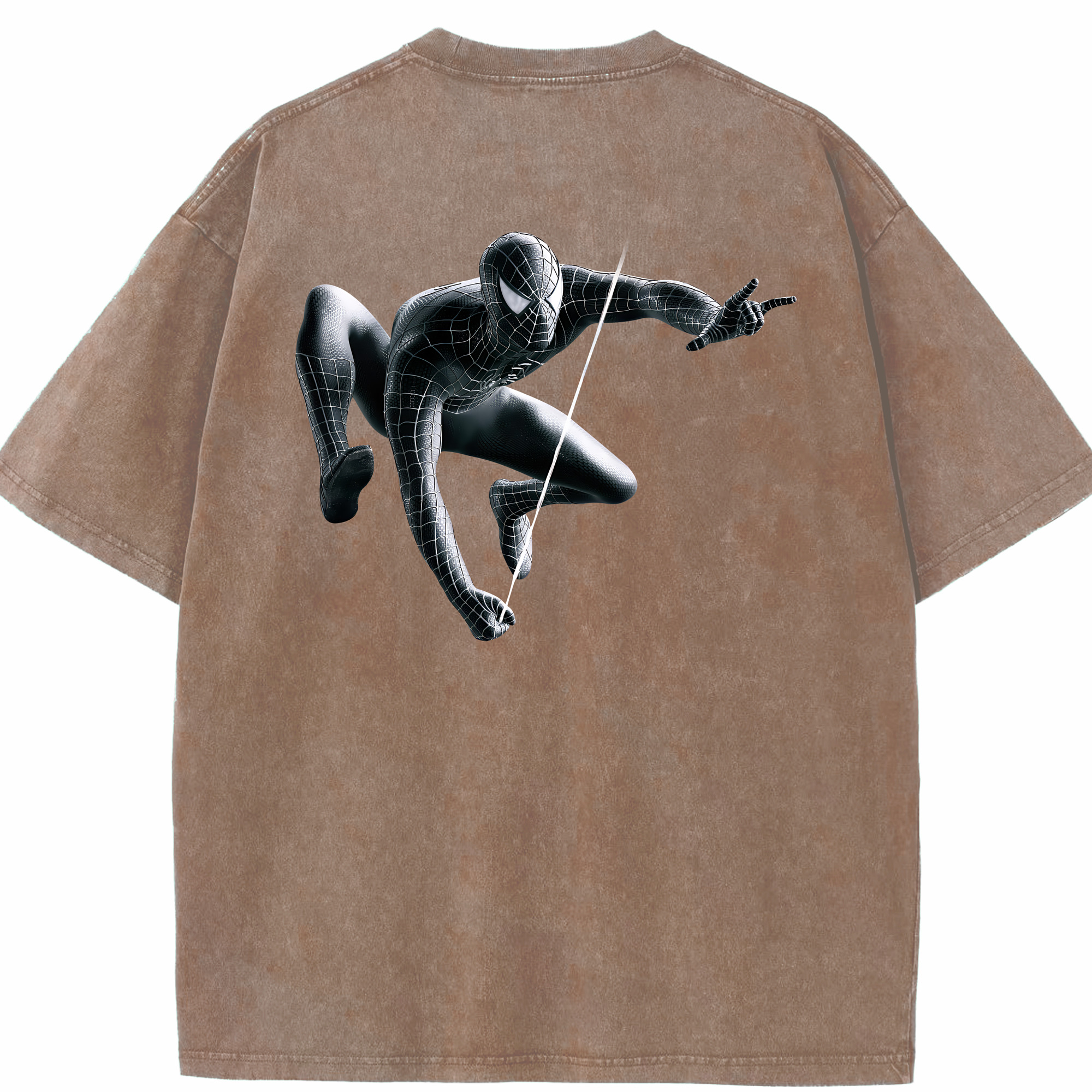 （画像用） Spider Man スパイダーマン 綿100% ヴィンテージ風 半袖Tシャツ（背面プリント）