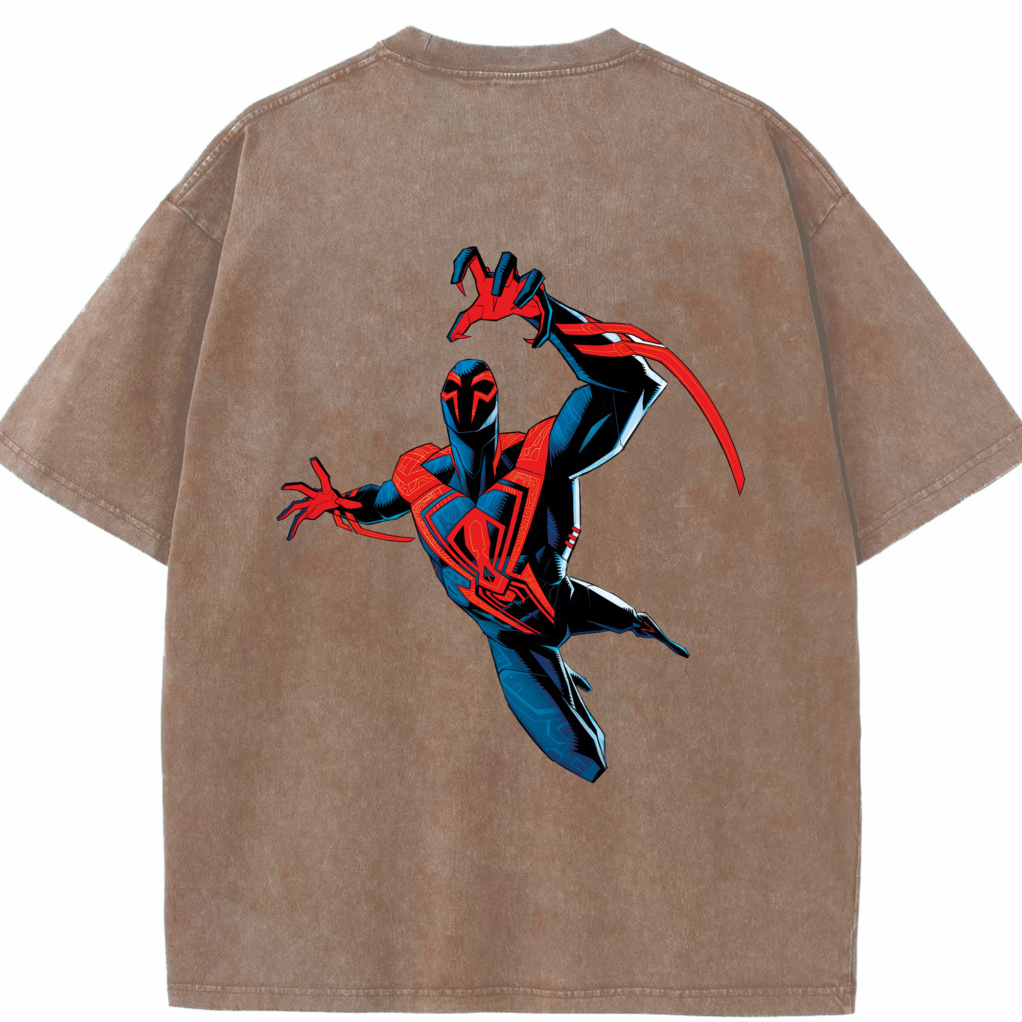 （画像用） Spider Man スパイダーマン 綿100% ヴィンテージ風 半袖Tシャツ（背面プリント）