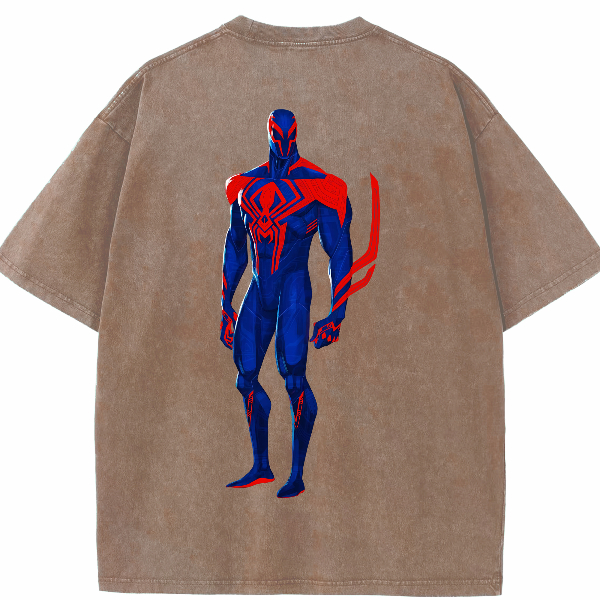 （画像用） Spider Man スパイダーマン 綿100% ヴィンテージ風 半袖Tシャツ（背面プリント）