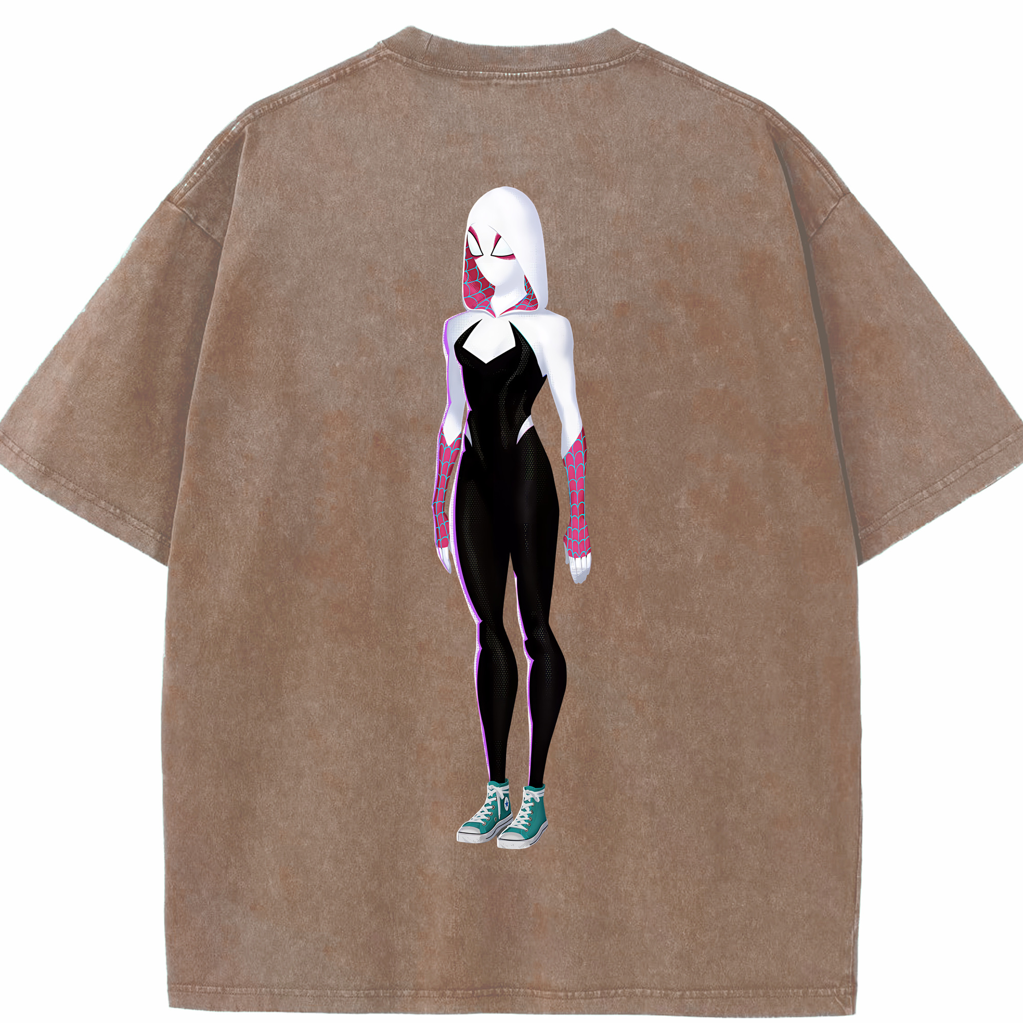 （画像用） Spider Man スパイダーマン 綿100% ヴィンテージ風 半袖Tシャツ（背面プリント）