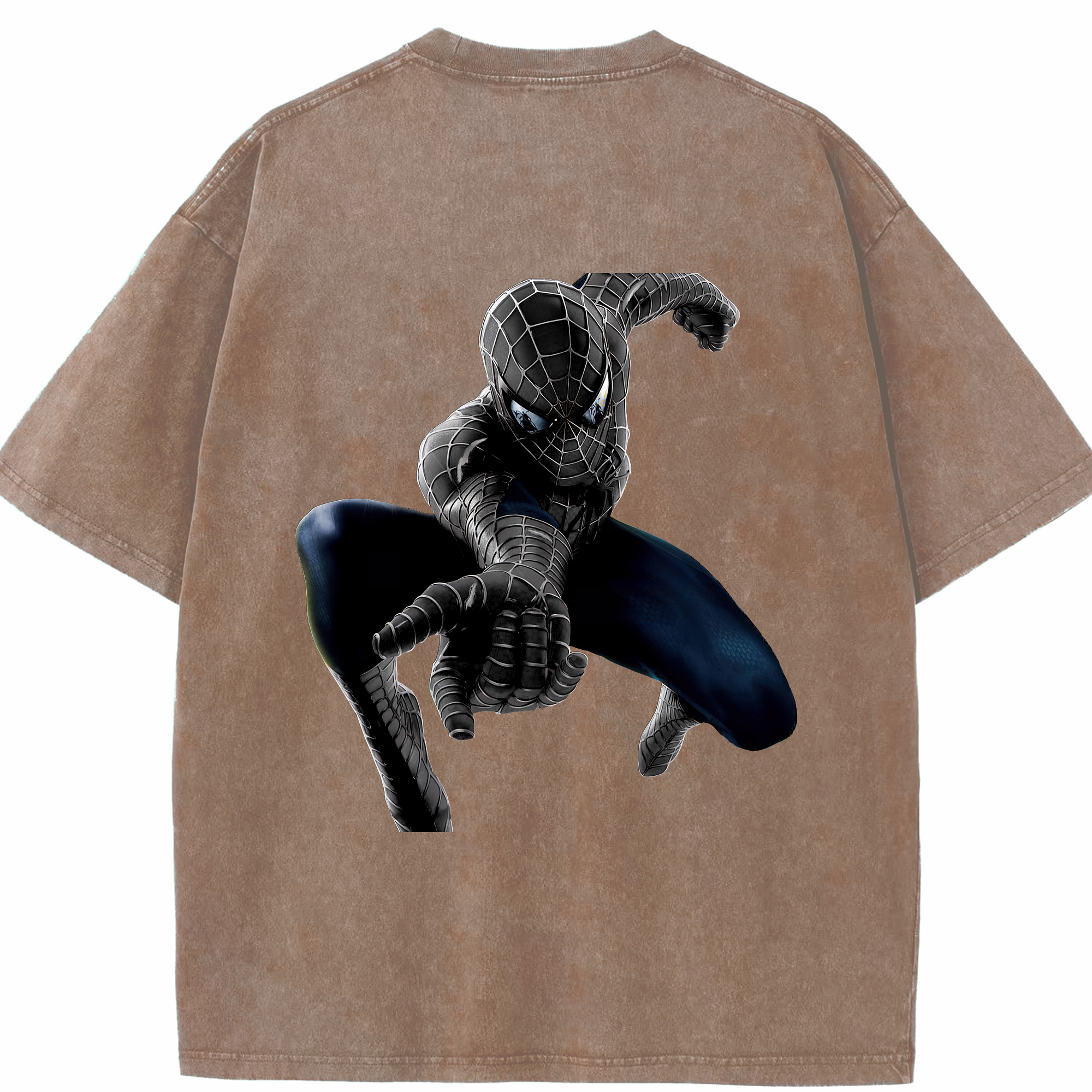 Spider Man スパイダーマン 綿100% ヴィンテージ風 半袖Tシャツ（背面プリント）