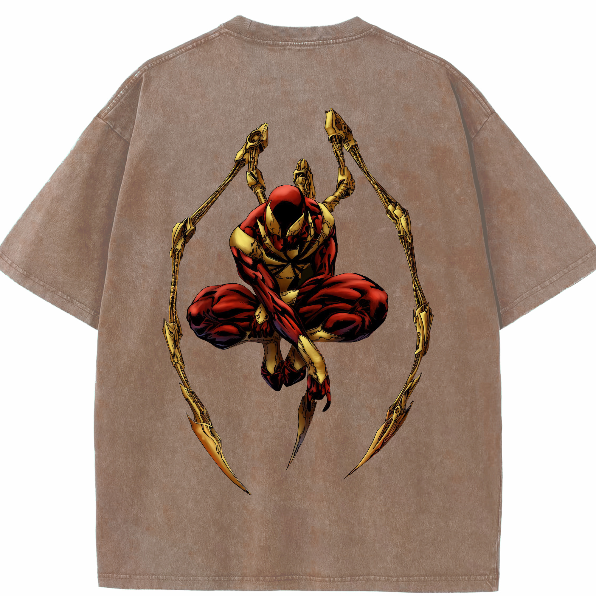 （画像用） Spider Man スパイダーマン 綿100% ヴィンテージ風 半袖Tシャツ（背面プリント）