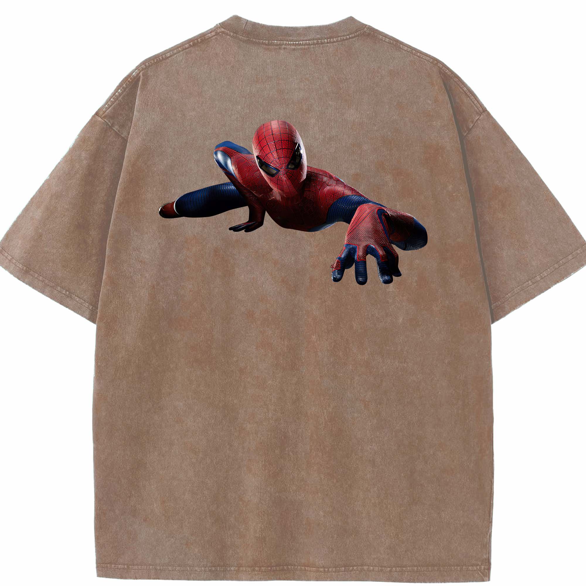 （画像用） Spider Man スパイダーマン 綿100% ヴィンテージ風 半袖Tシャツ（背面プリント）