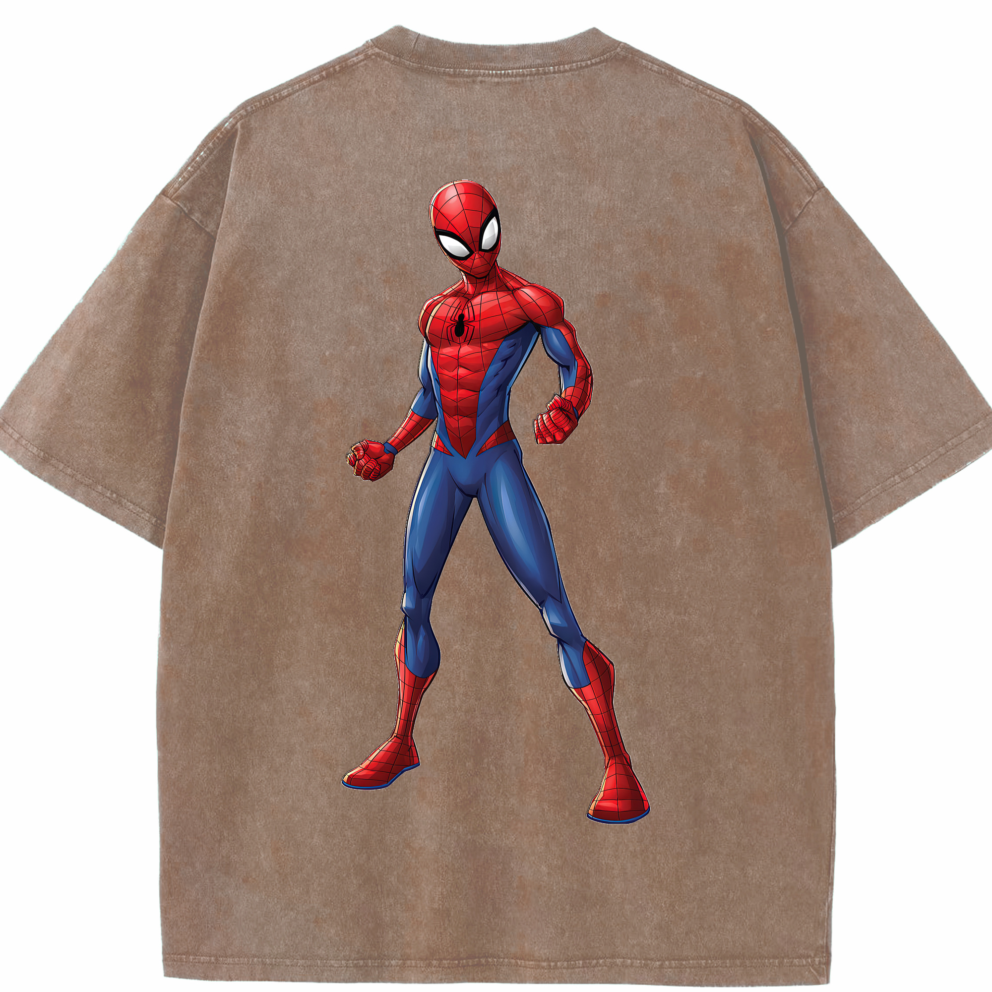 （画像用） Spider Man スパイダーマン 綿100% ヴィンテージ風 半袖Tシャツ（背面プリント）