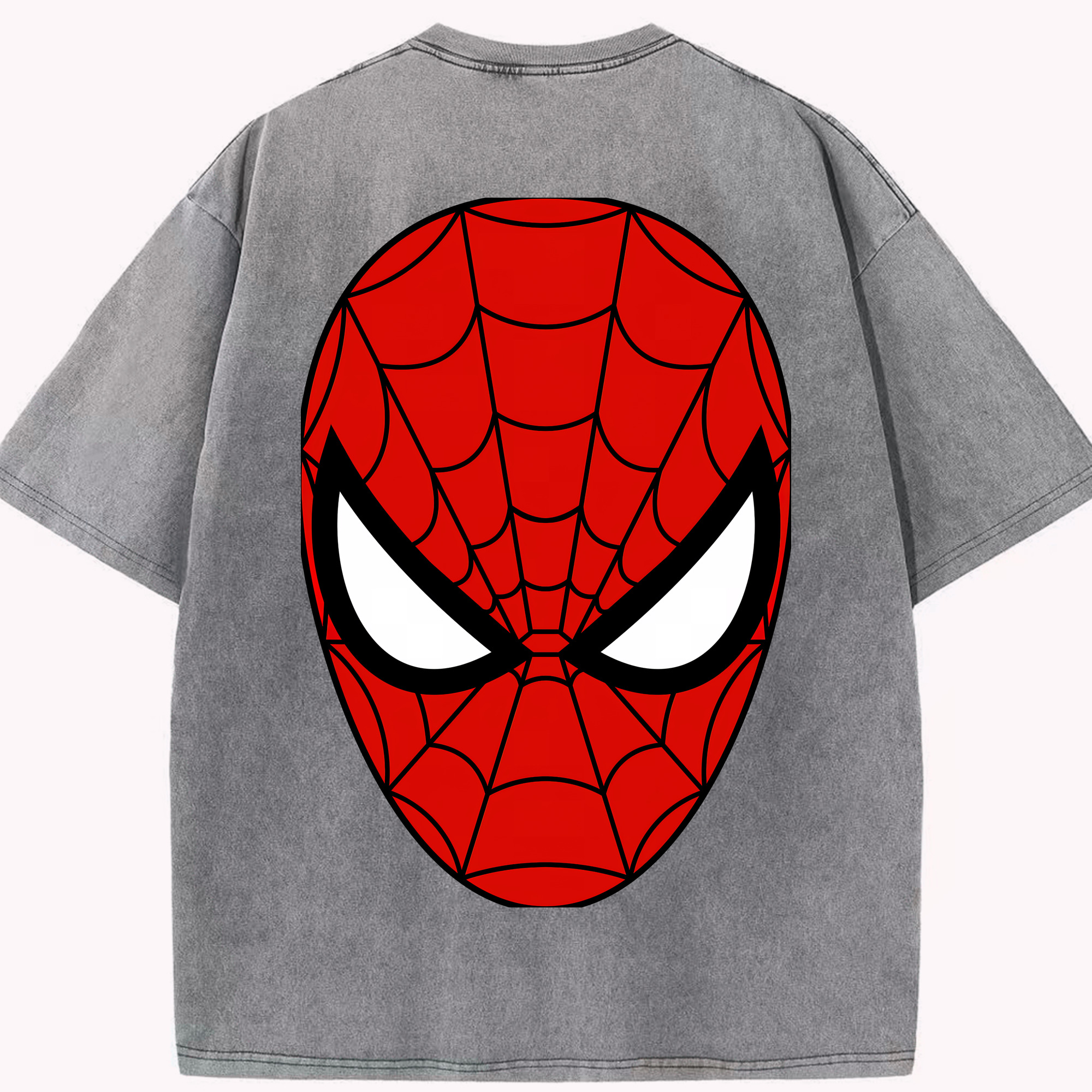 （画像用） Spider Man スパイダーマン 綿100% ヴィンテージ風 半袖Tシャツ（背面プリント）