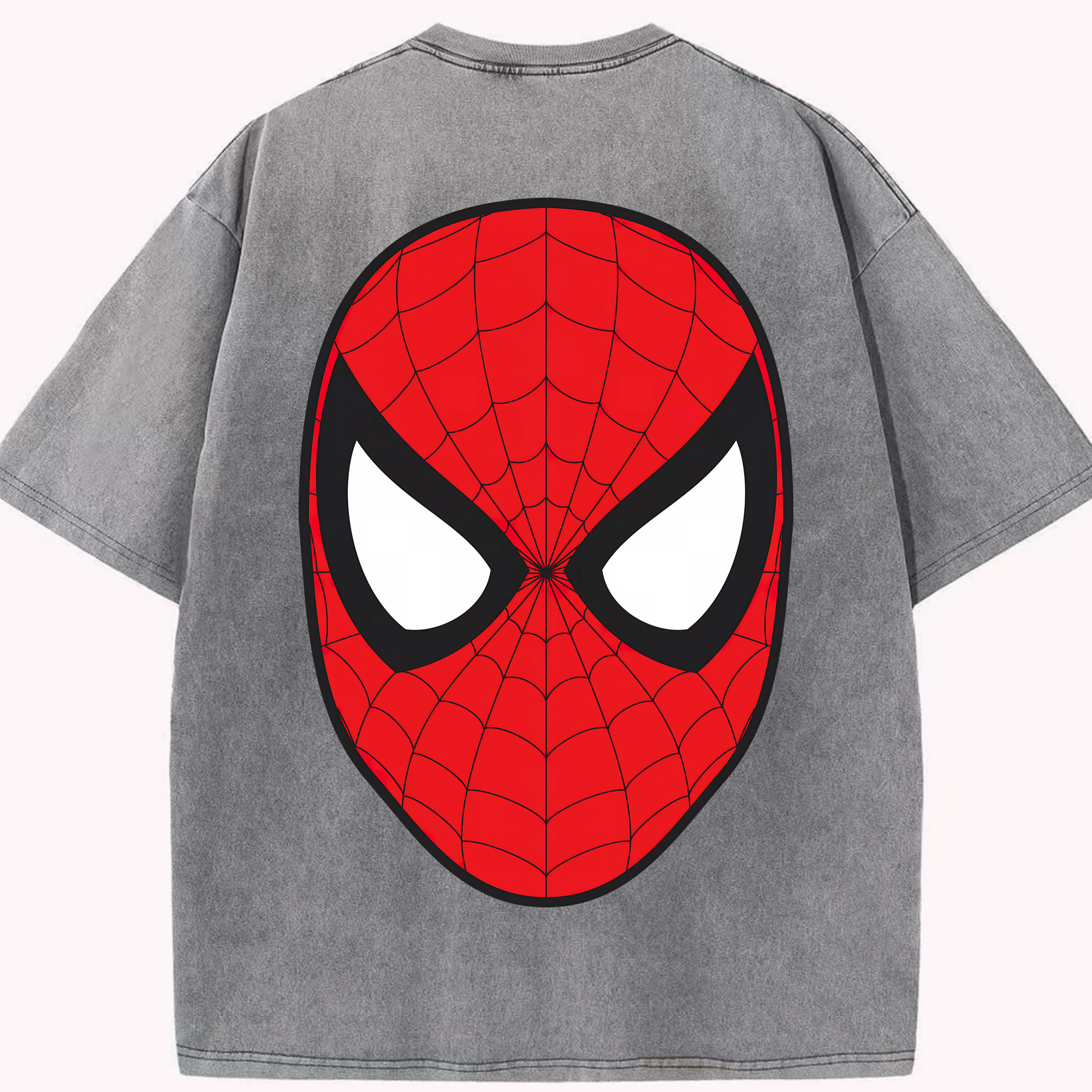 （画像用） Spider Man スパイダーマン 綿100% ヴィンテージ風 半袖Tシャツ（背面プリント）