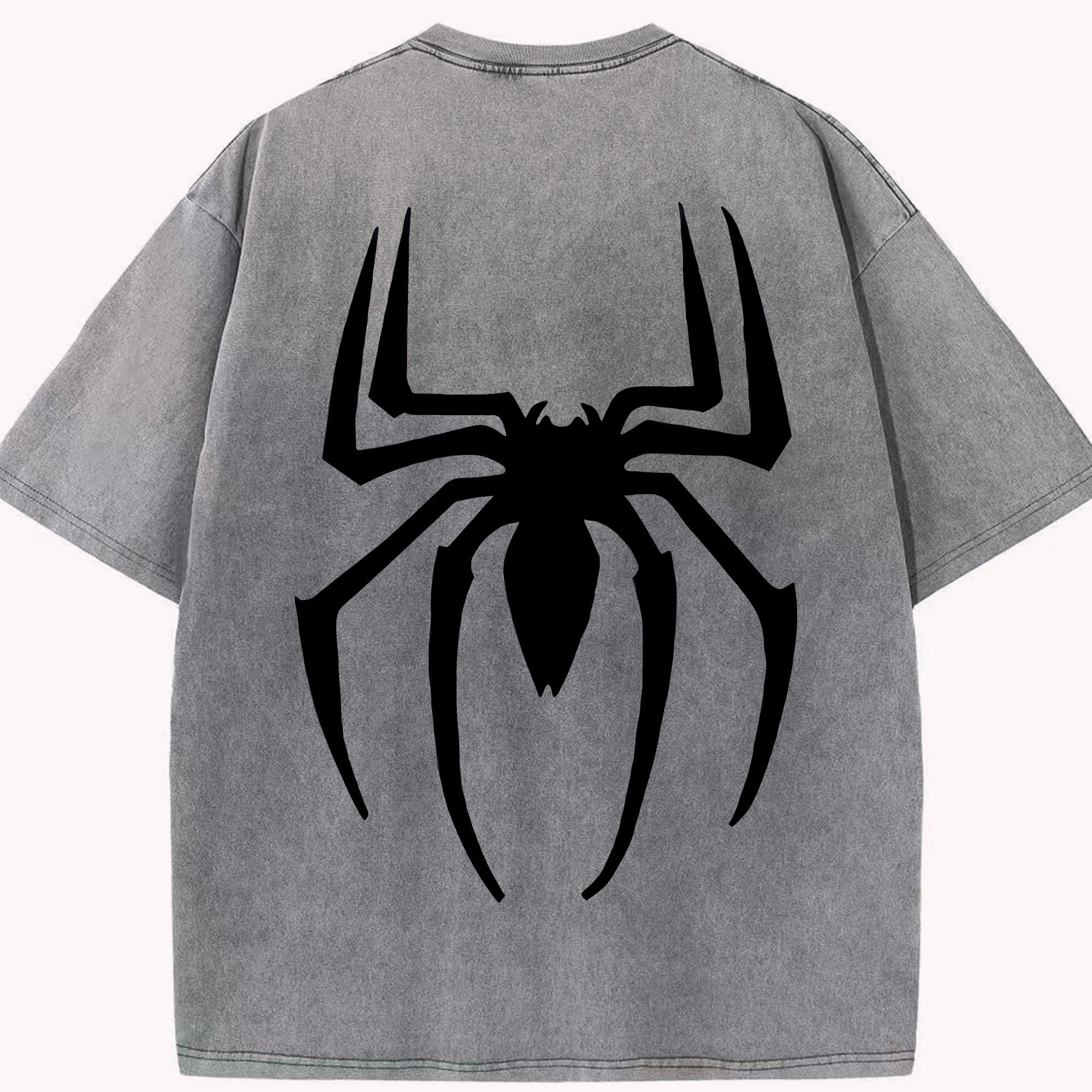 （画像用） Spider Man スパイダーマン 綿100% ヴィンテージ風 半袖Tシャツ（背面プリント）