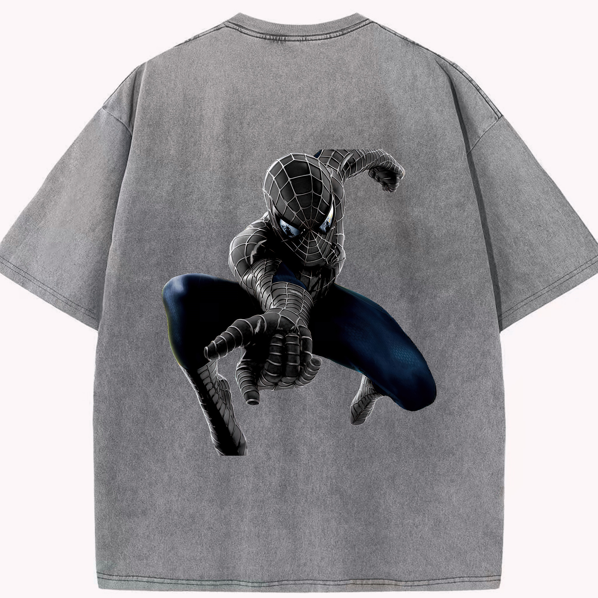 Spider Man スパイダーマン 綿100% ヴィンテージ風 半袖Tシャツ（背面プリント）