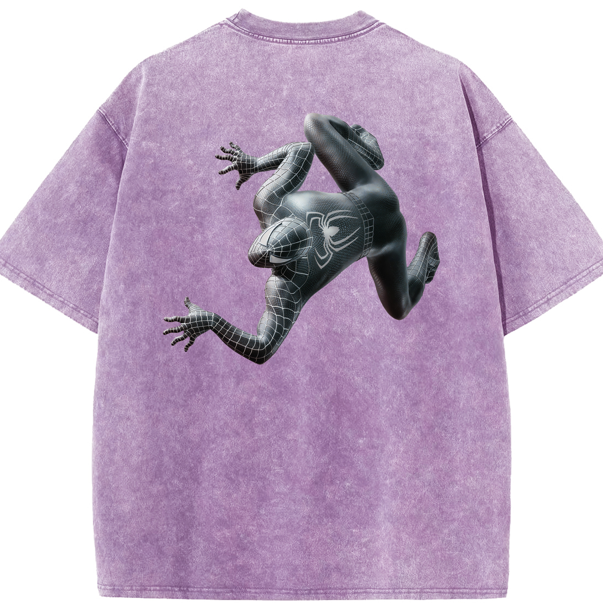 （画像用） Spider Man スパイダーマン 綿100% ヴィンテージ風 半袖Tシャツ（背面プリント）