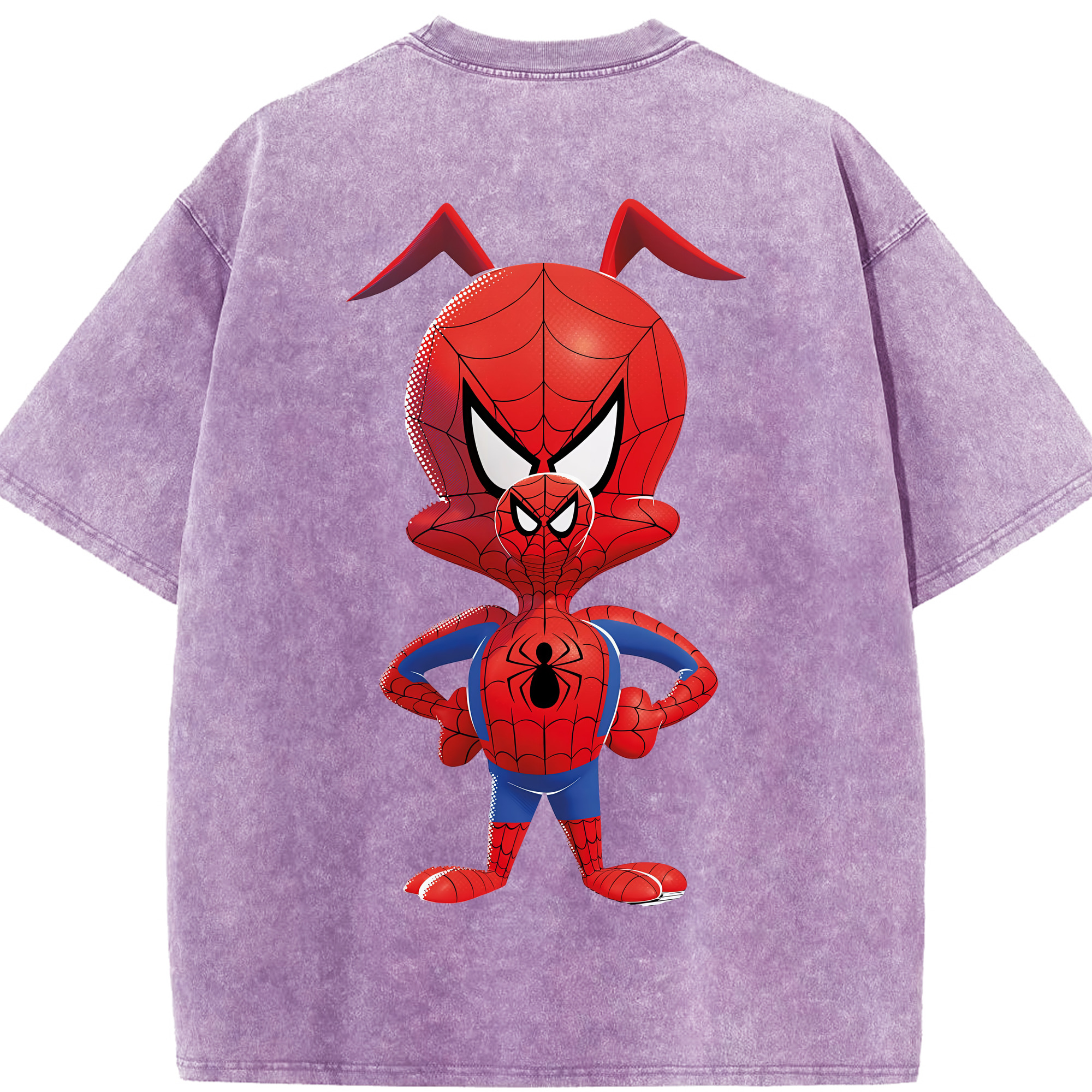 （画像用） Spider Man スパイダーマン 綿100% ヴィンテージ風 半袖Tシャツ（背面プリント）