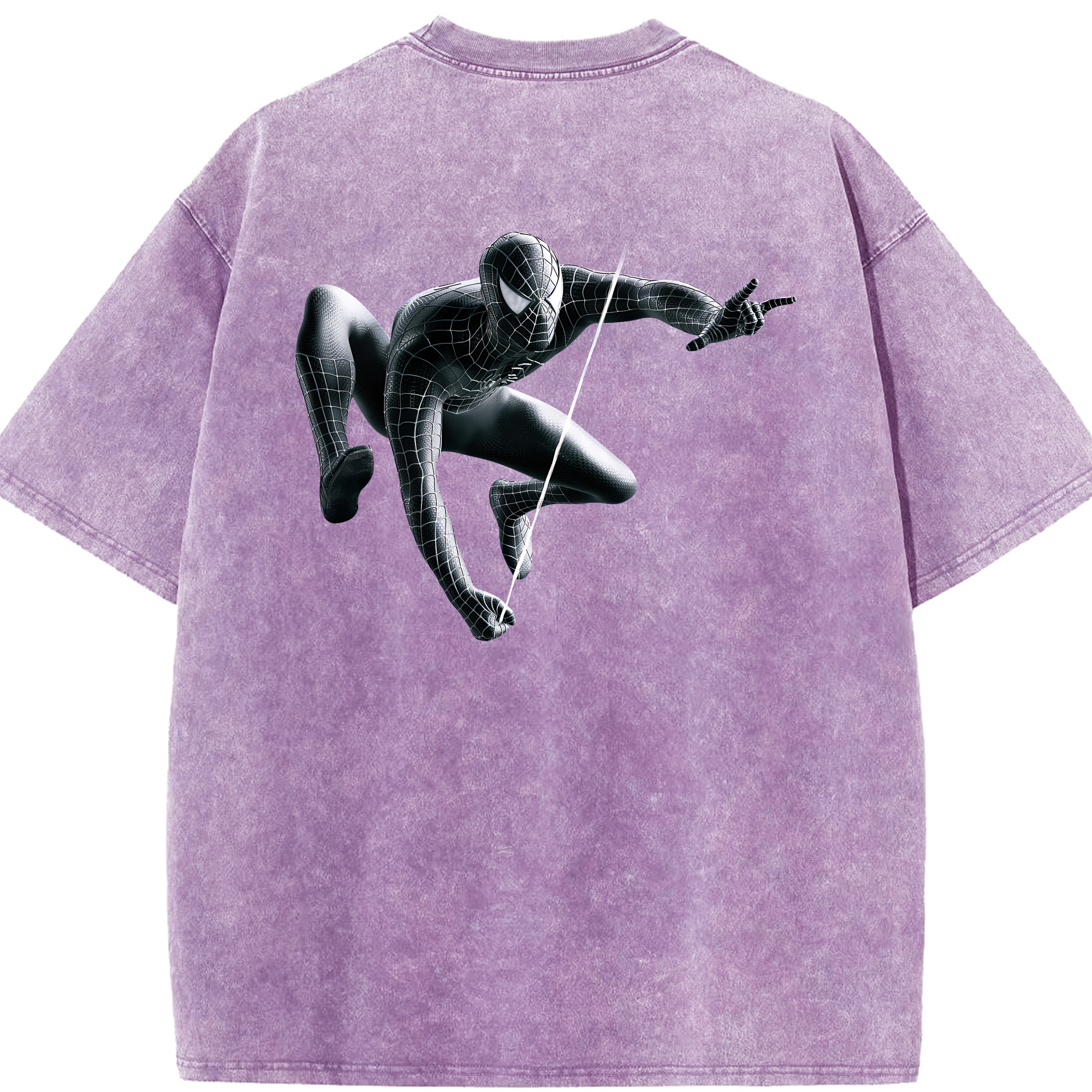 （画像用） Spider Man スパイダーマン 綿100% ヴィンテージ風 半袖Tシャツ（背面プリント）