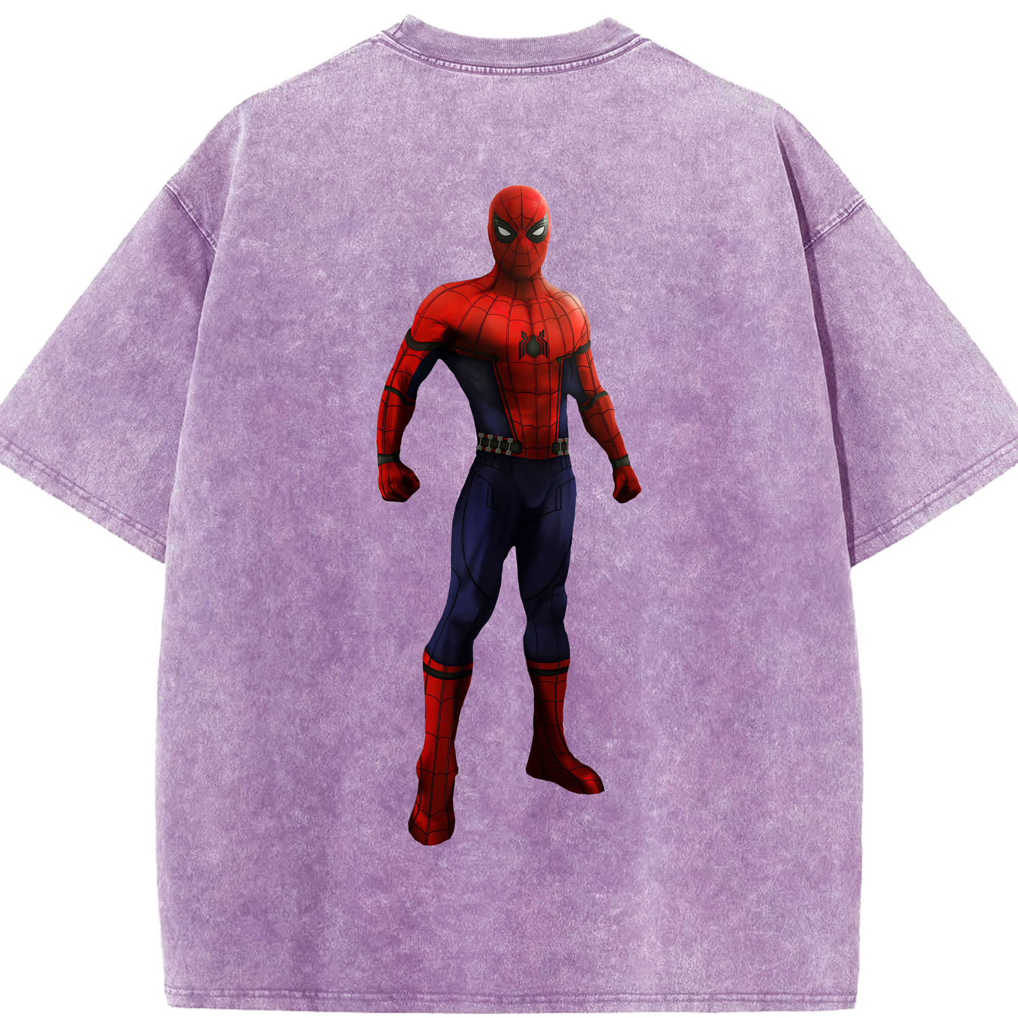 （画像用） Spider Man スパイダーマン 綿100% ヴィンテージ風 半袖Tシャツ（背面プリント）