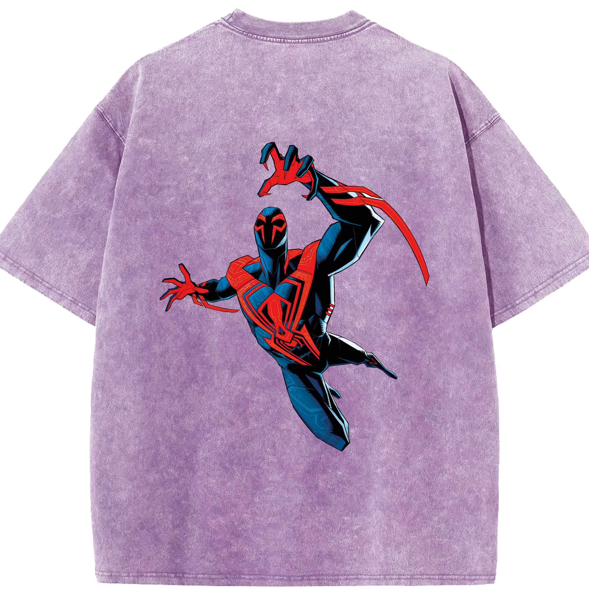 （画像用） Spider Man スパイダーマン 綿100% ヴィンテージ風 半袖Tシャツ（背面プリント）