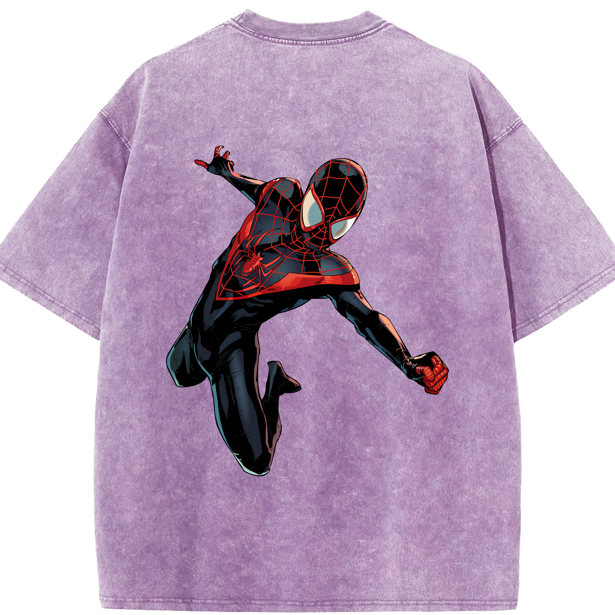 （画像用） Spider Man スパイダーマン 綿100% ヴィンテージ風 半袖Tシャツ（背面プリント）