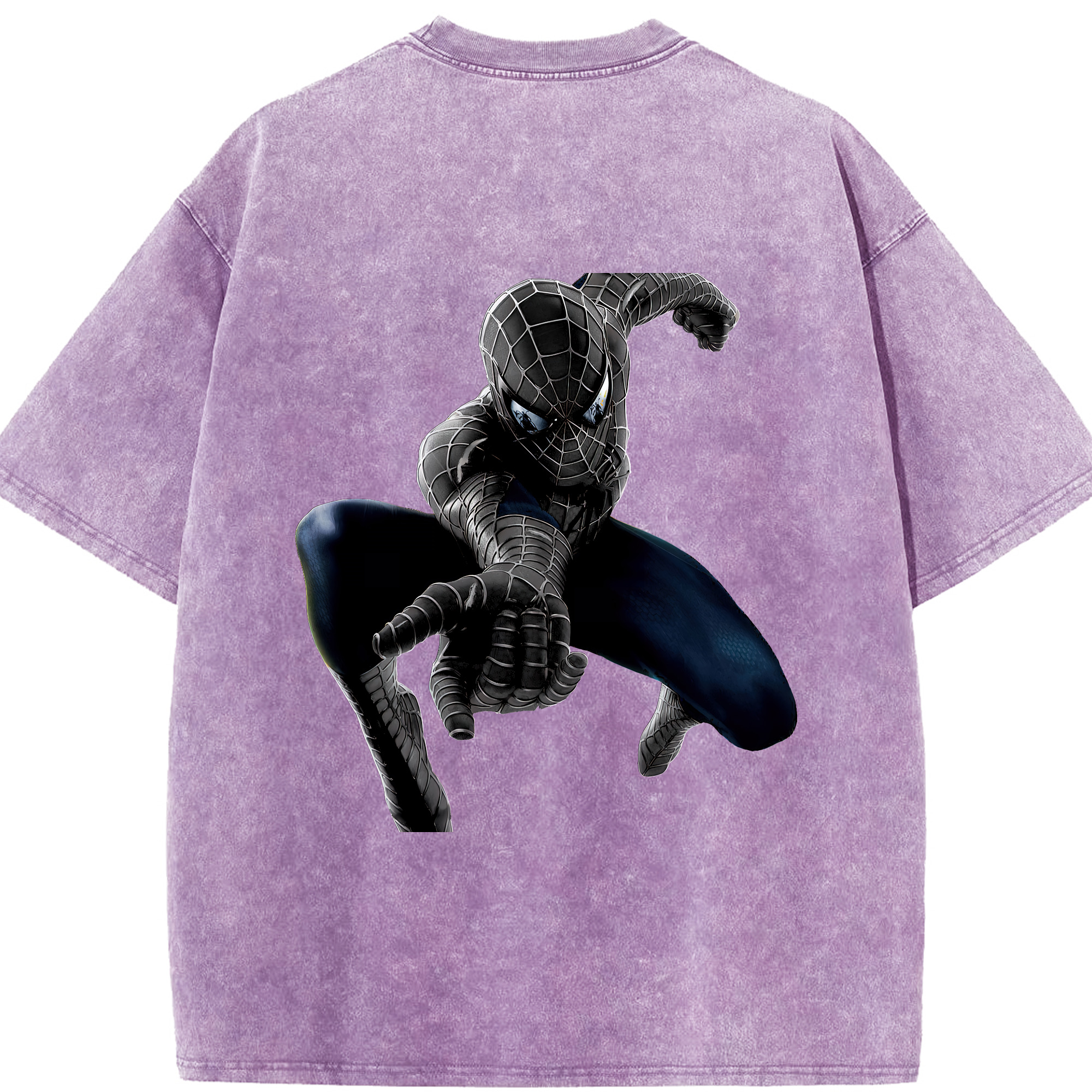 Spider Man スパイダーマン 綿100% ヴィンテージ風 半袖Tシャツ（背面プリント）