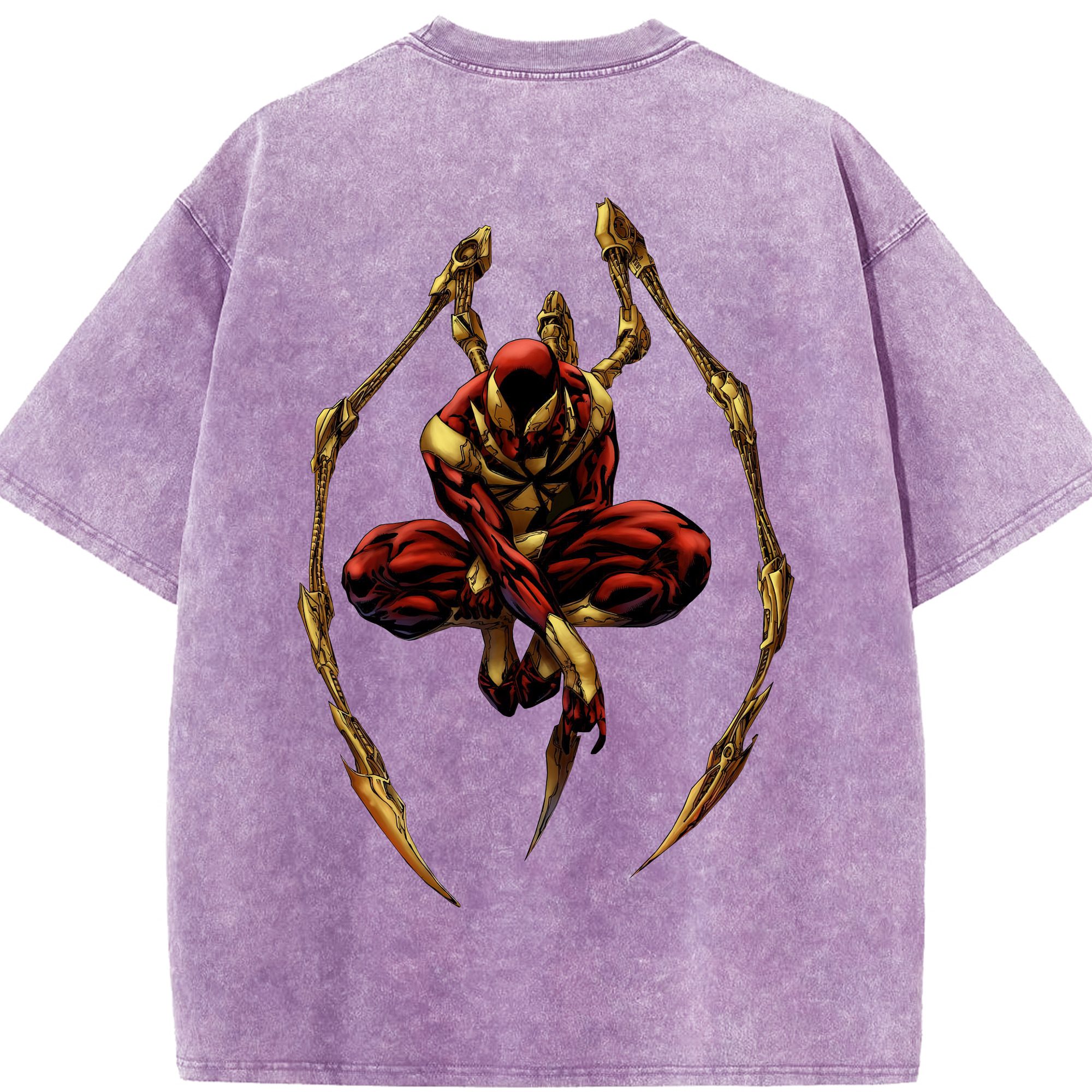 （画像用） Spider Man スパイダーマン 綿100% ヴィンテージ風 半袖Tシャツ（背面プリント）