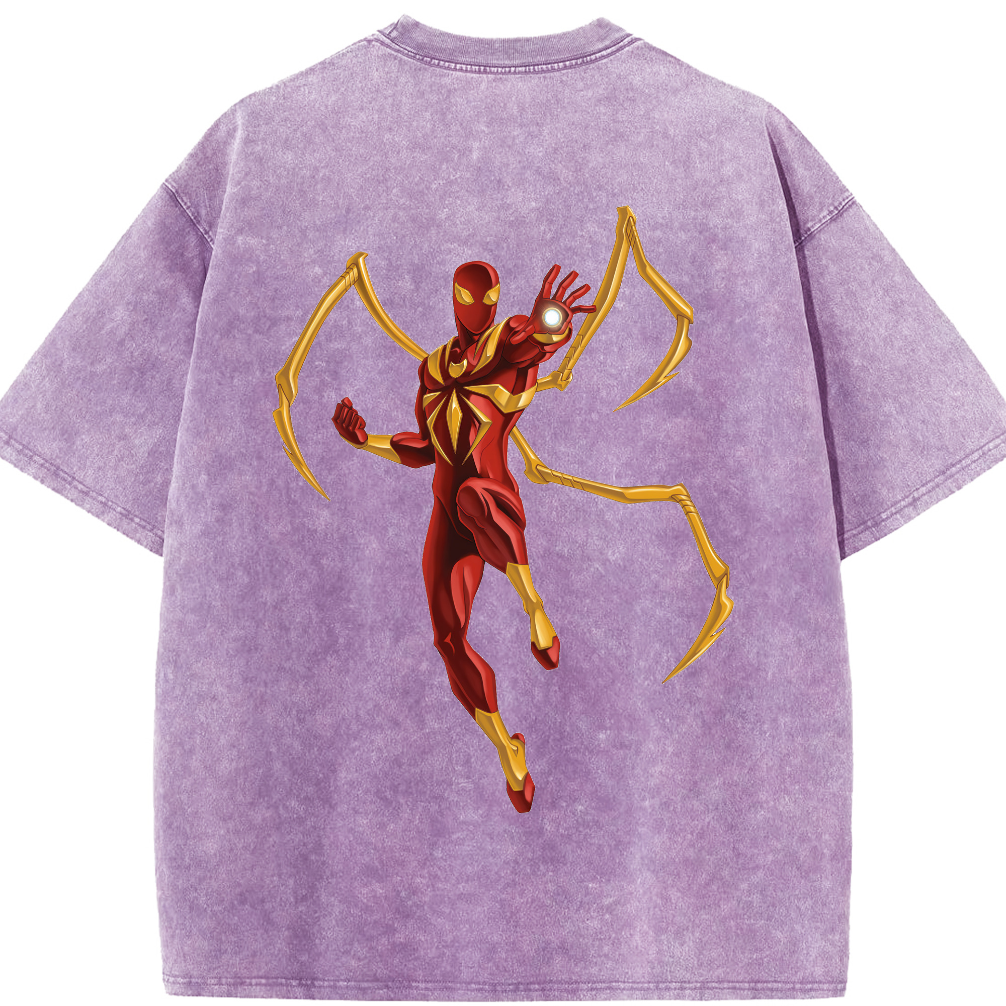 （画像用） Spider Man スパイダーマン 綿100% ヴィンテージ風 半袖Tシャツ（背面プリント）