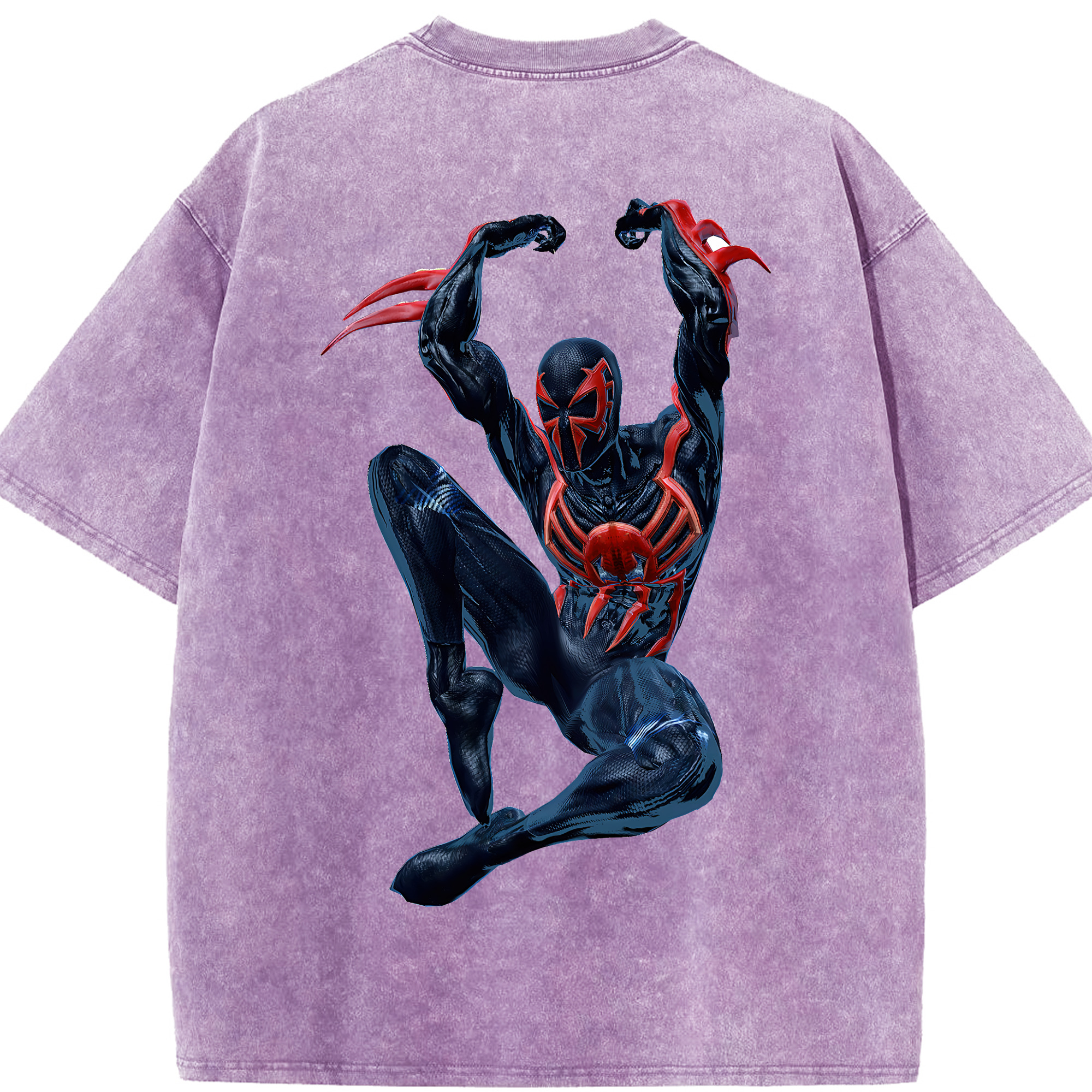 （画像用） Spider Man スパイダーマン 綿100% ヴィンテージ風 半袖Tシャツ（背面プリント）