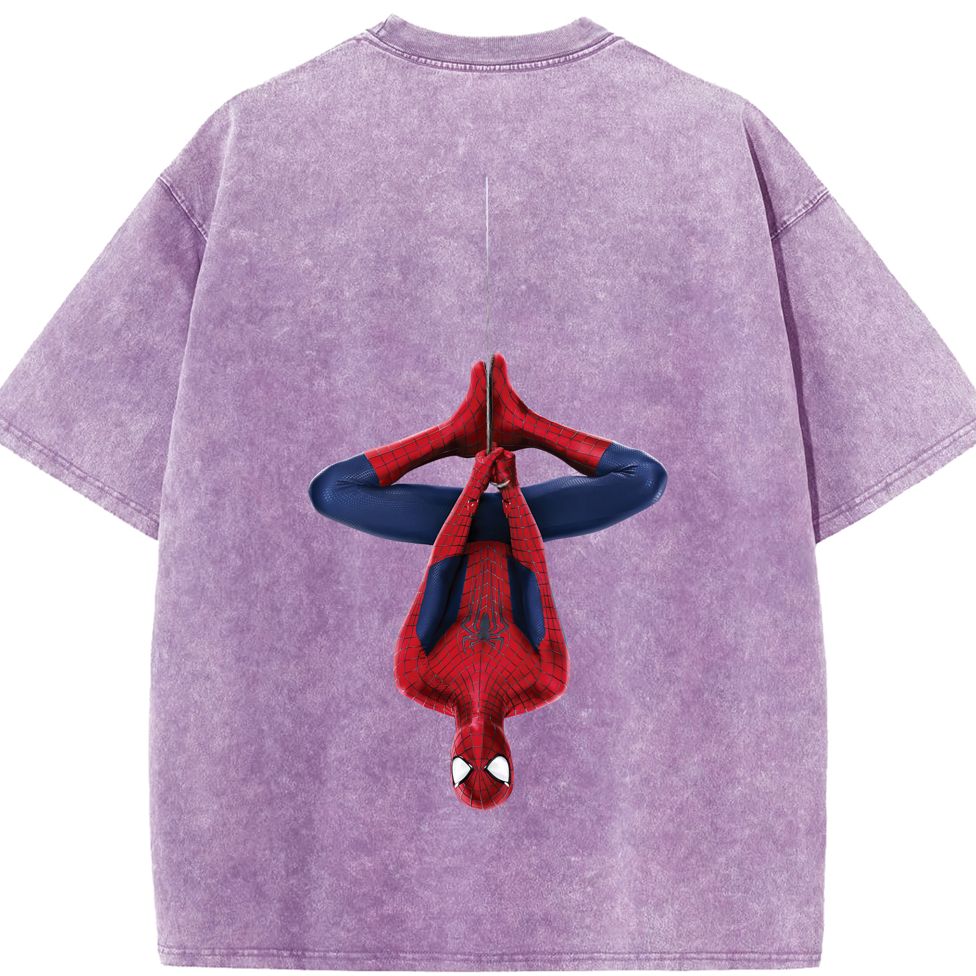 （画像用） Spider Man スパイダーマン 綿100% ヴィンテージ風 半袖Tシャツ（背面プリント）