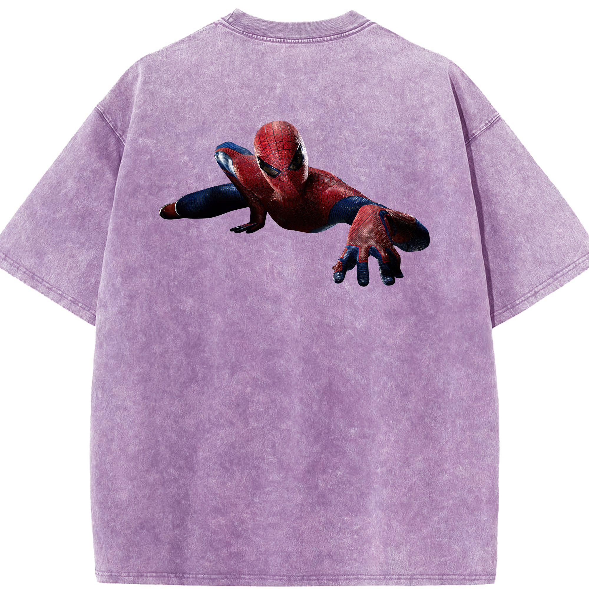 （画像用） Spider Man スパイダーマン 綿100% ヴィンテージ風 半袖Tシャツ（背面プリント）