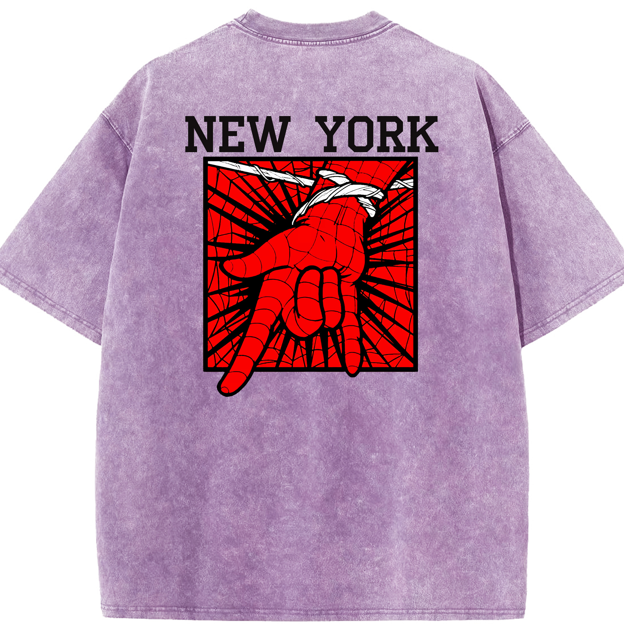 （画像用） Spider Man スパイダーマン 綿100% ヴィンテージ風 半袖Tシャツ（背面プリント）