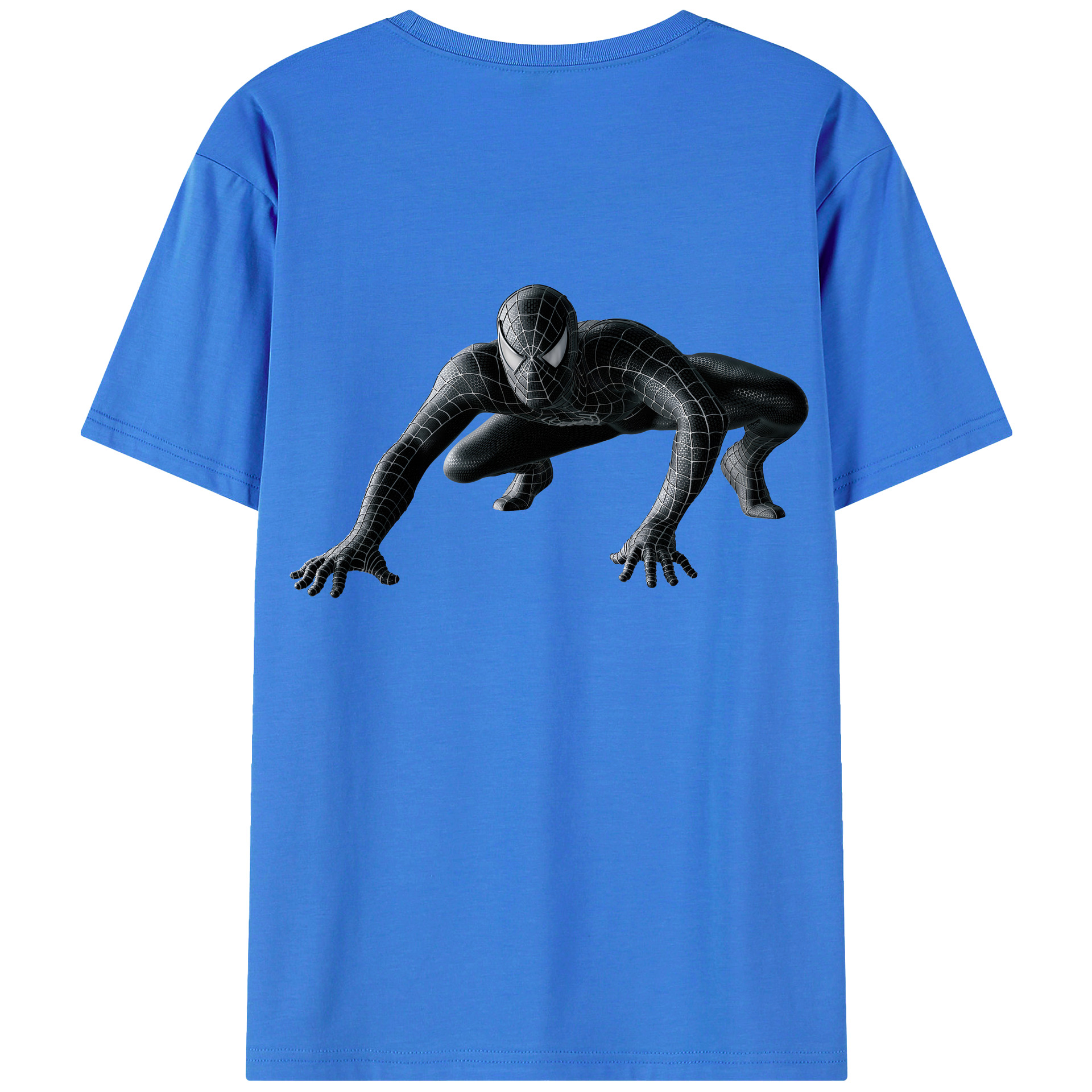 （画像用） Spider Man スパイダーマン 綿100％ メンズ半袖Tシャツ（バックプリント） 通気性