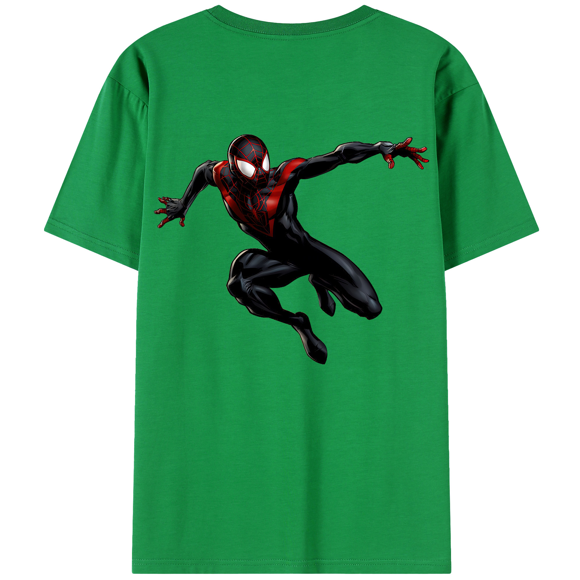 （画像用） Spider Man スパイダーマン 綿100％ メンズ半袖Tシャツ（バックプリント） 通気性