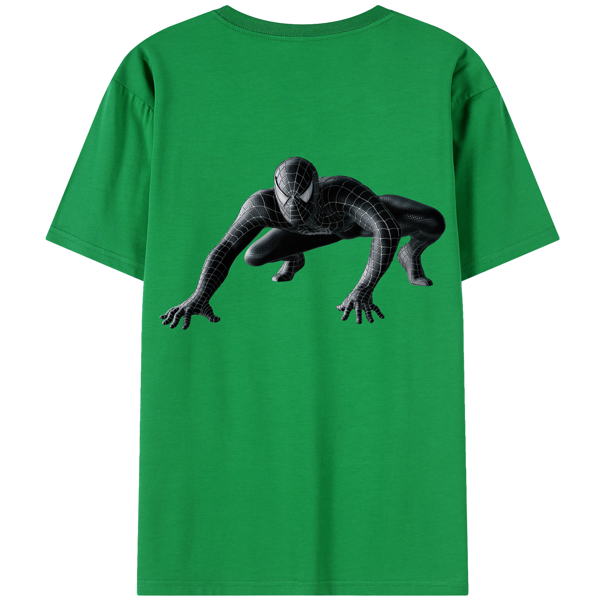 （画像用） Spider Man スパイダーマン 綿100％ メンズ半袖Tシャツ（バックプリント） 通気性