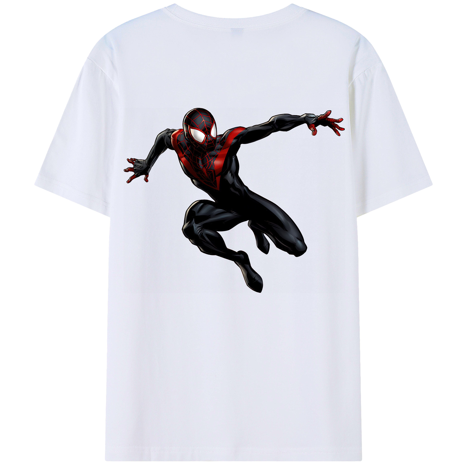 （画像用） Spider Man スパイダーマン 綿100％ メンズ半袖Tシャツ（バックプリント） 通気性