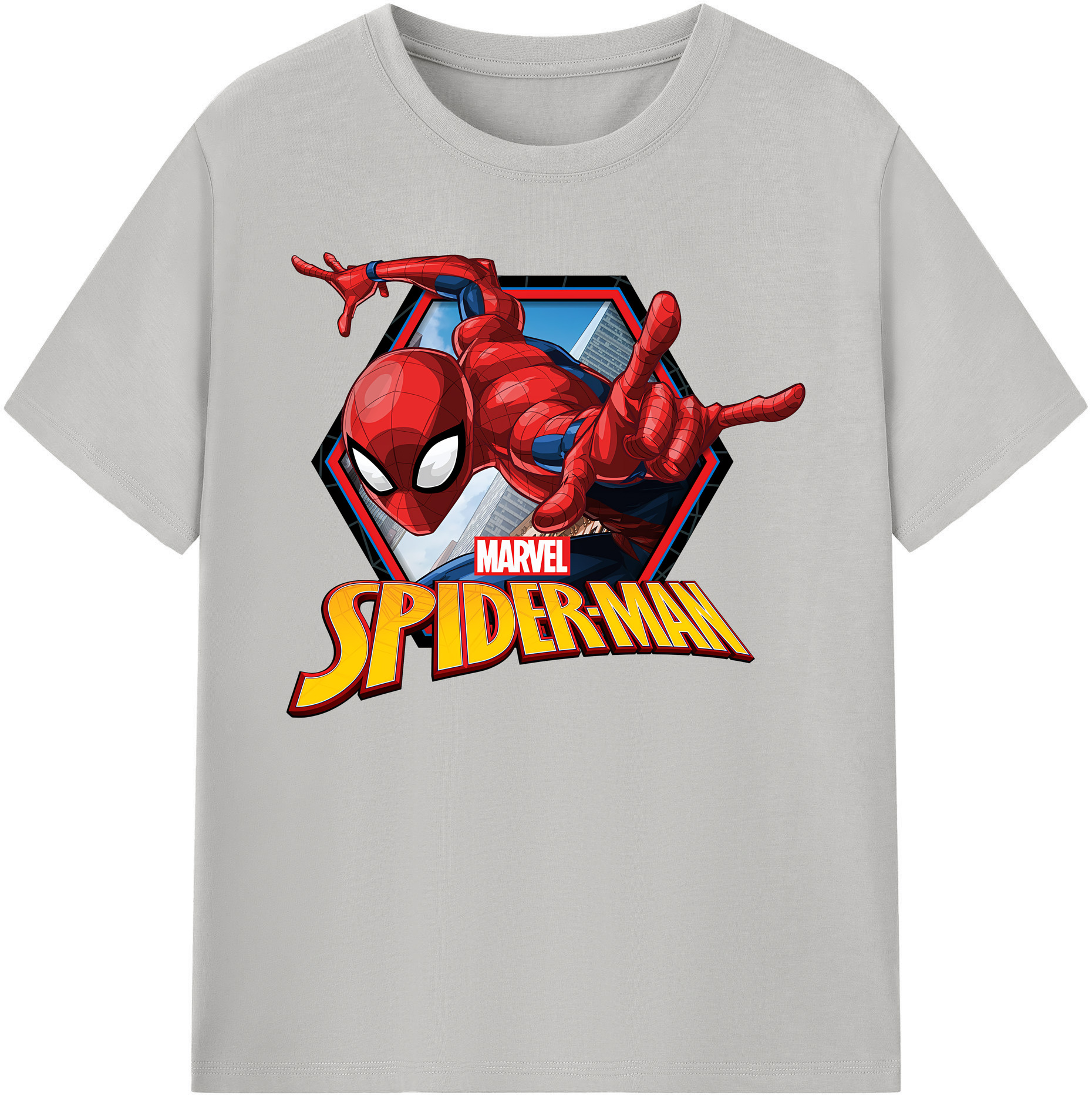 （画像用） Spider Man スパイダーマン 綿100％ メンズ半袖Tシャツ｜肌触りやわらか＆通気性