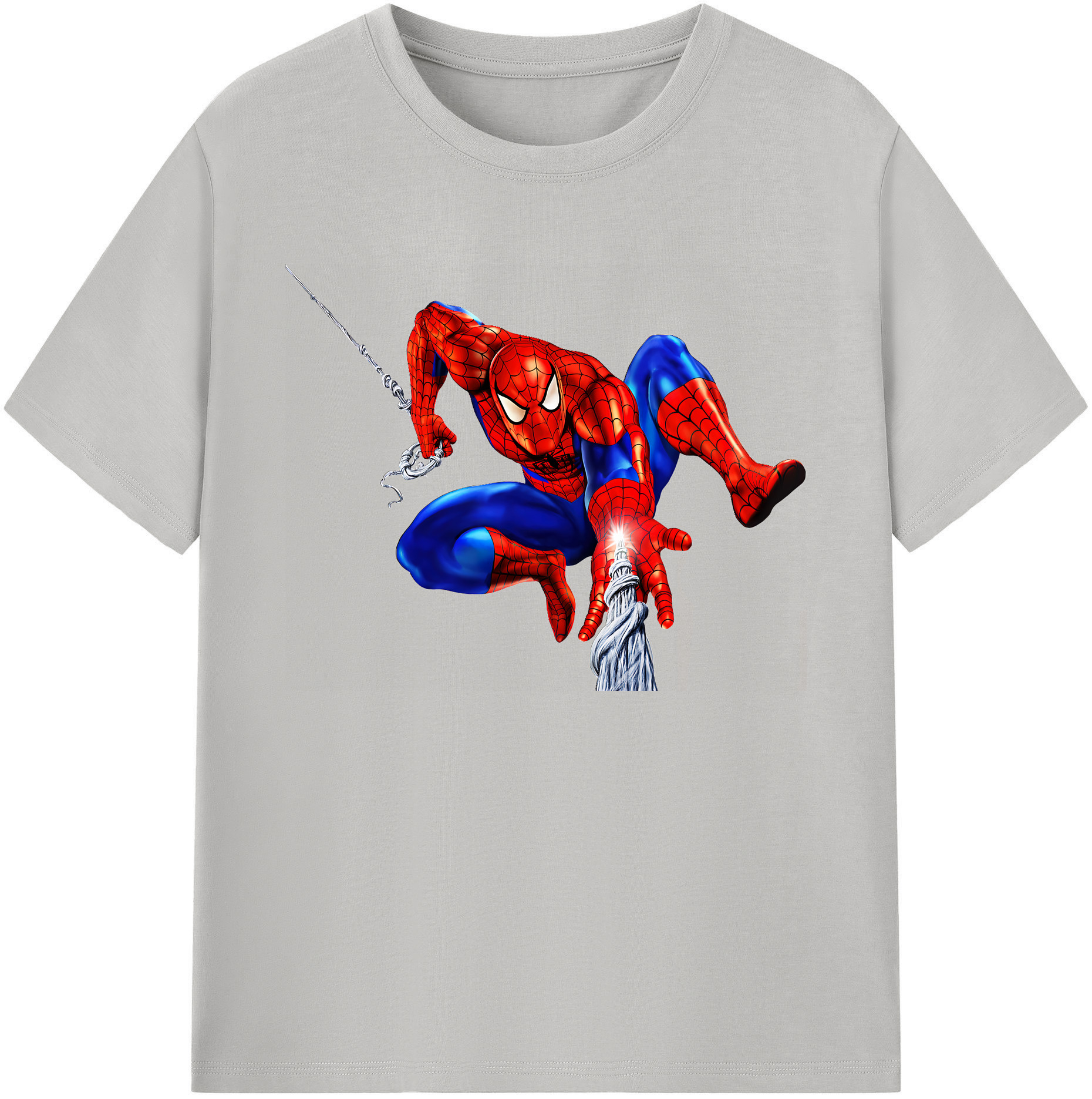 （画像用） Spider Man スパイダーマン 綿100％ メンズ半袖Tシャツ｜肌触りやわらか＆通気性