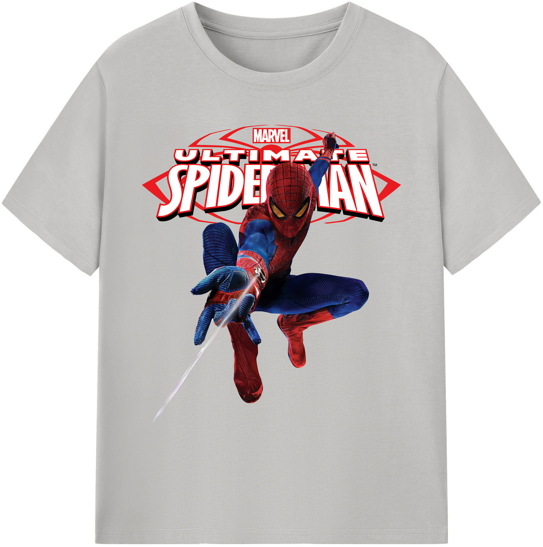 （画像用） Spider Man スパイダーマン 綿100％ メンズ半袖Tシャツ｜肌触りやわらか＆通気性
